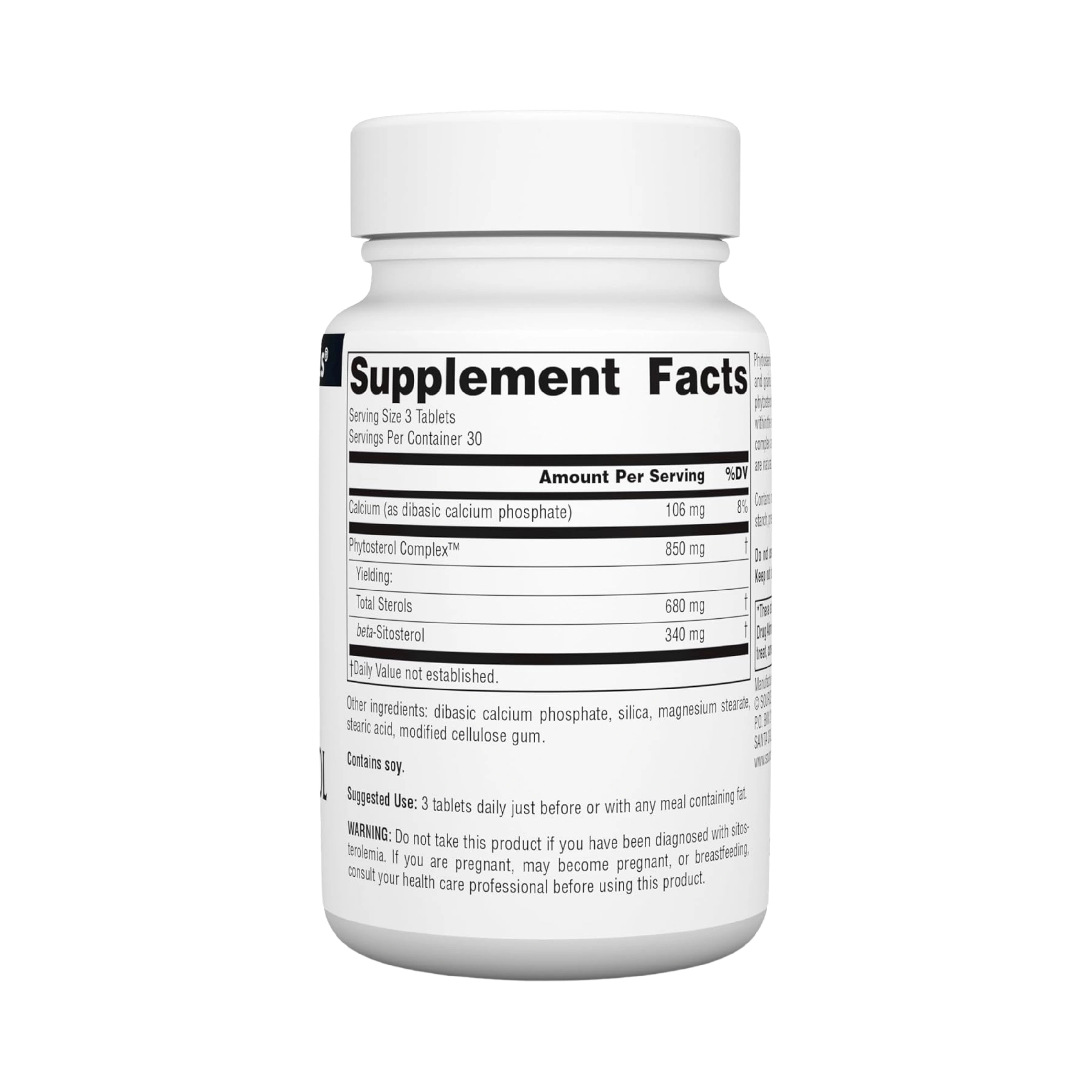 Source Naturals, Phytosterol Complex with Beta-Sitosterol, 113 Mg, 90 Tablets