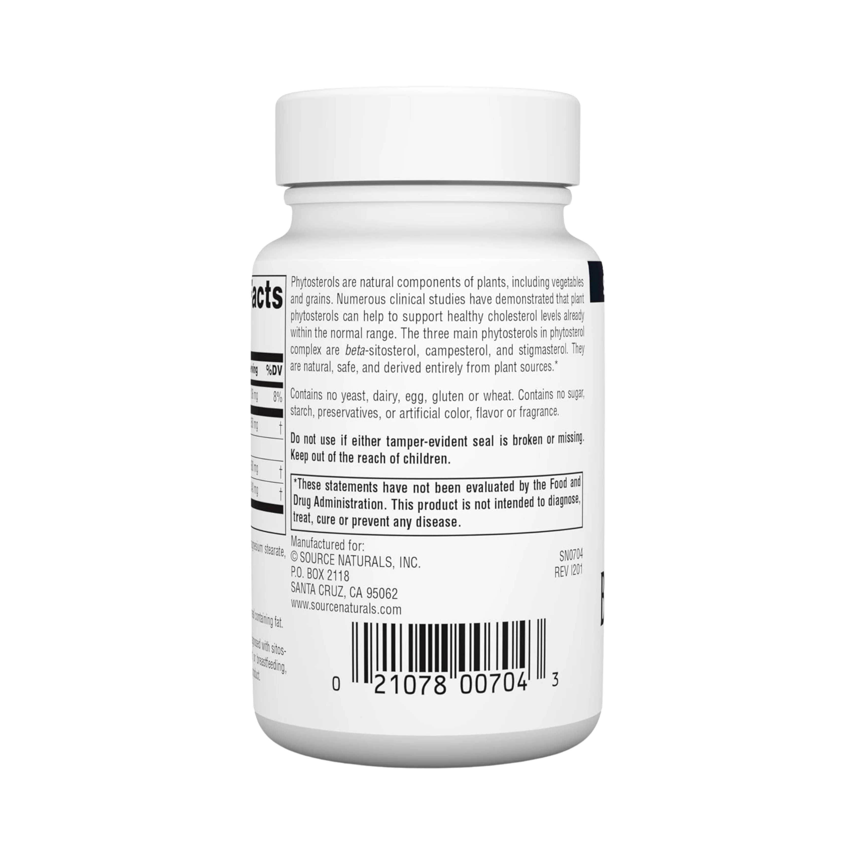 Source Naturals, Phytosterol Complex with Beta-Sitosterol, 113 Mg, 90 Tablets
