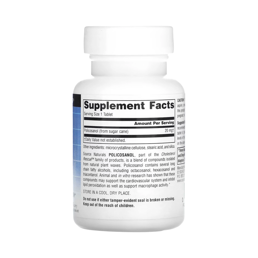Source Naturals, Policosanol, 20 Mg, 30 Tablets
