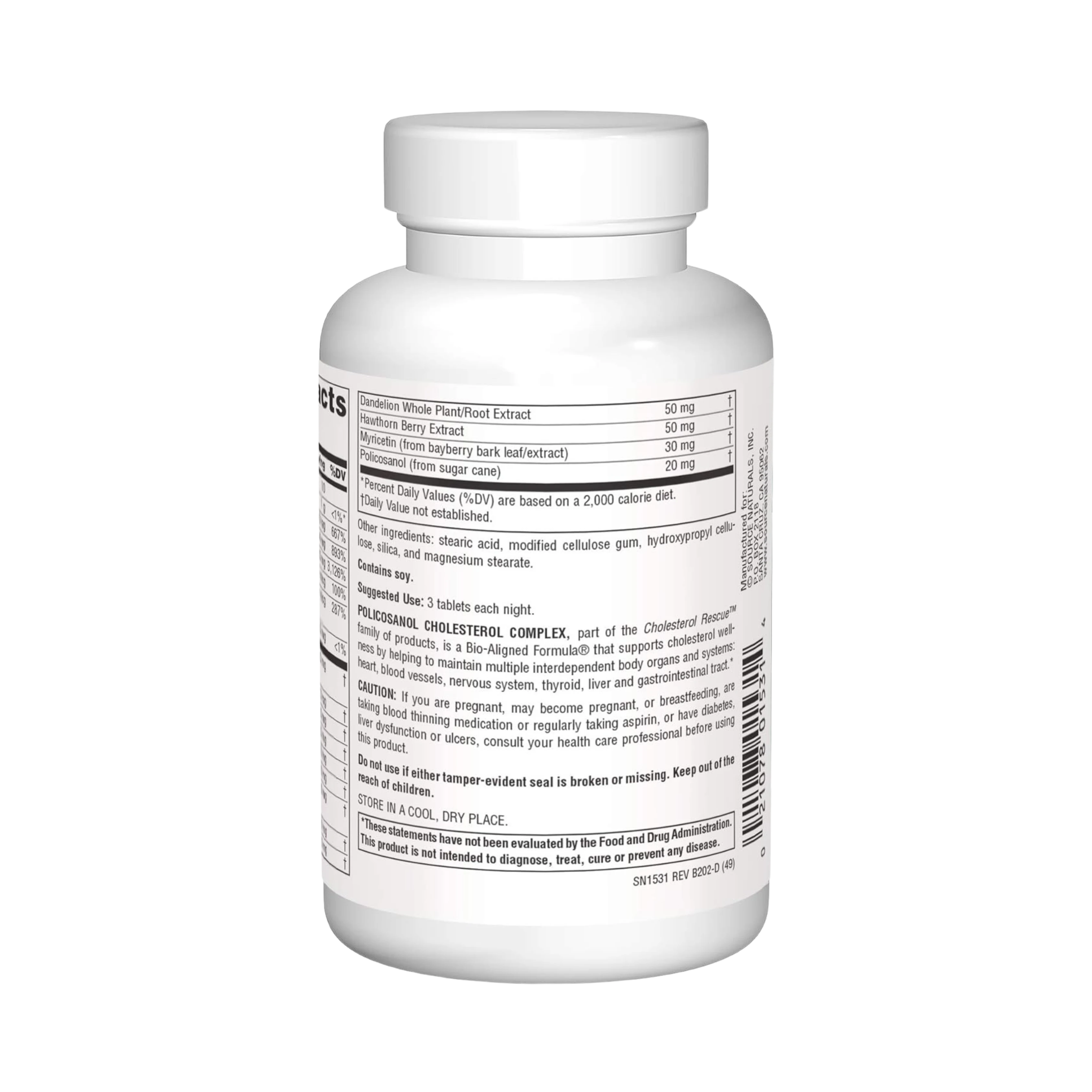 Source Naturals, Policosanol Cholesterol Complex, 60 Tablets
