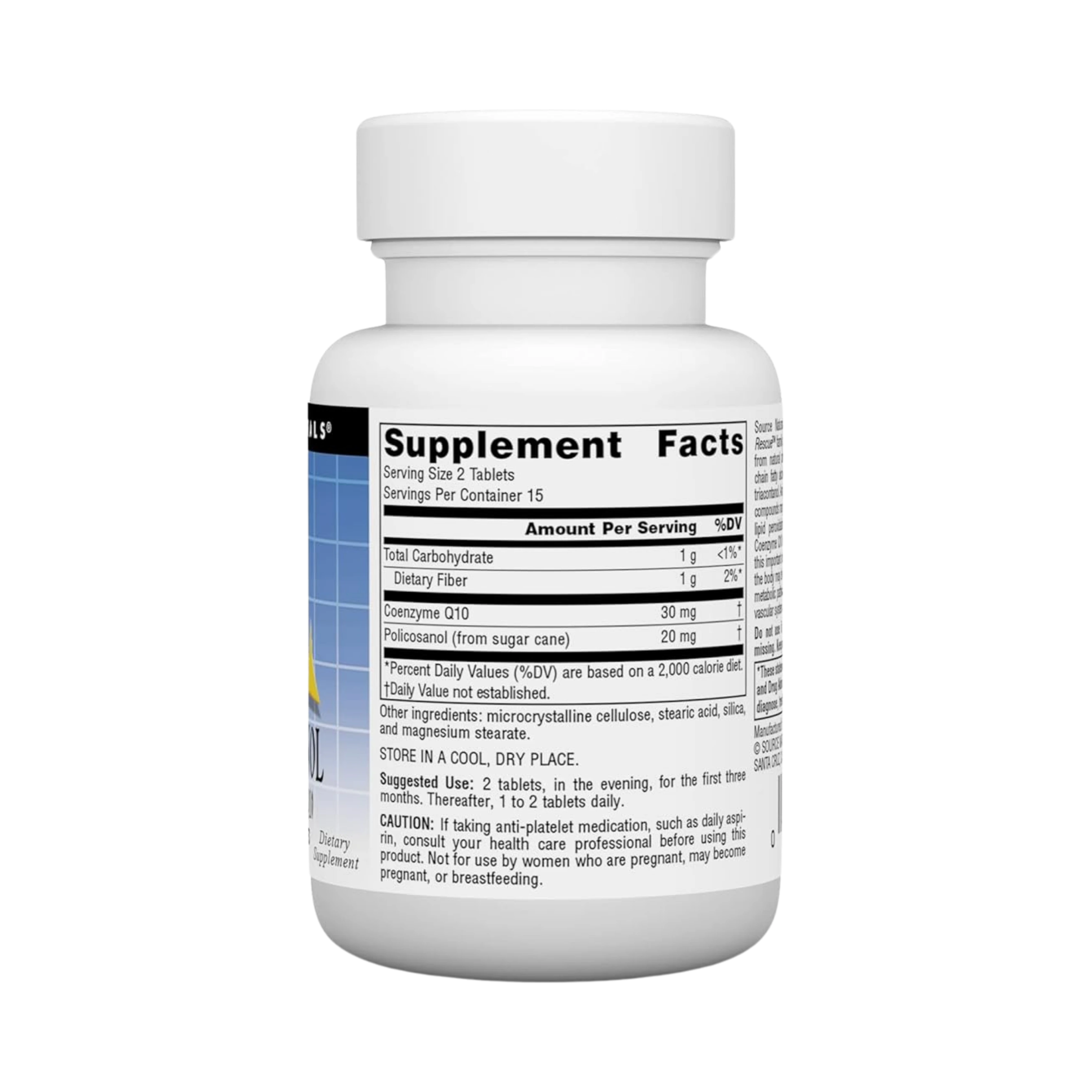 Source Naturals, Policosanol with Coenzyme Q10, 10 Mg, 30 Tablets