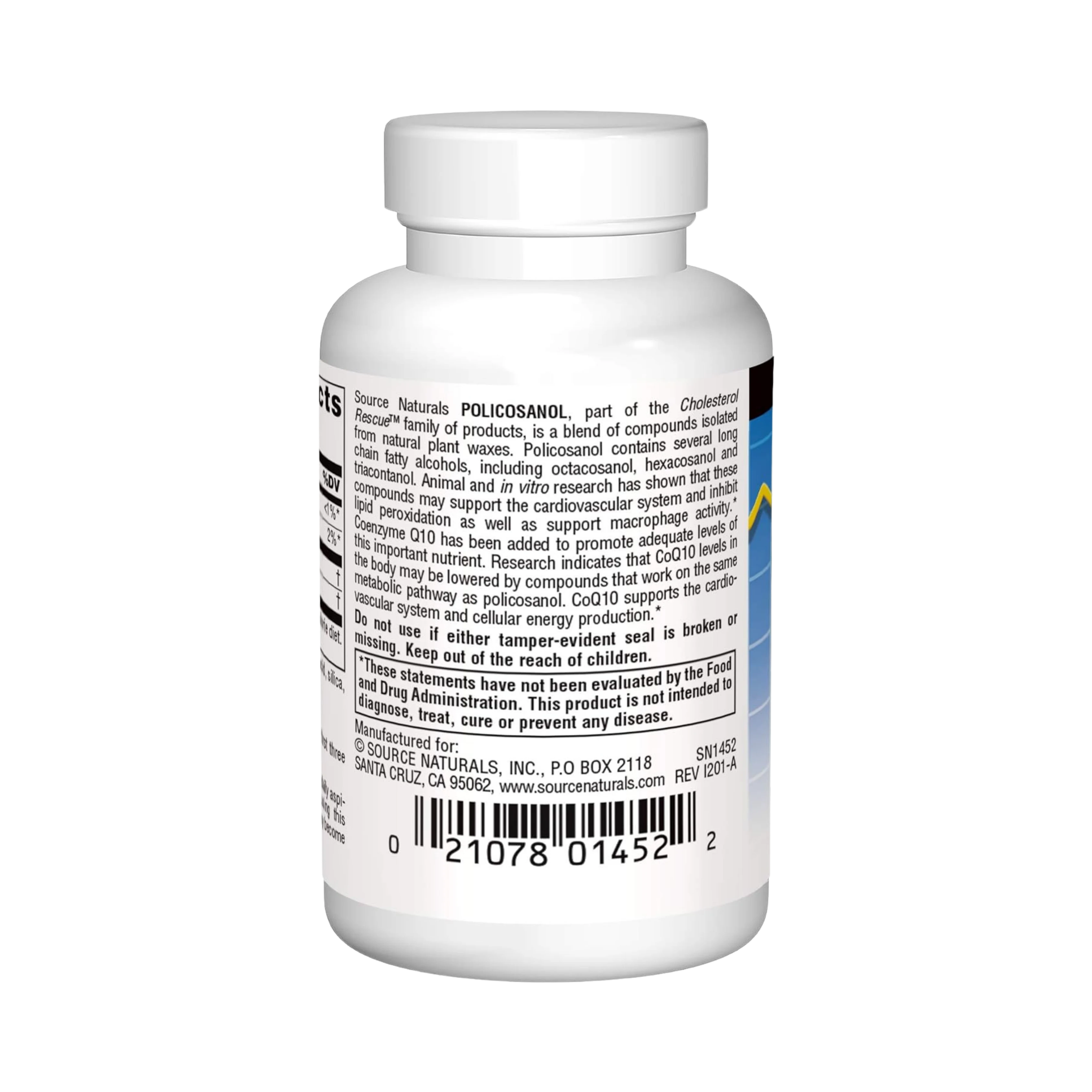 Source Naturals, Policosanol with Coenzyme Q10, 10 Mg, 60 Tablets