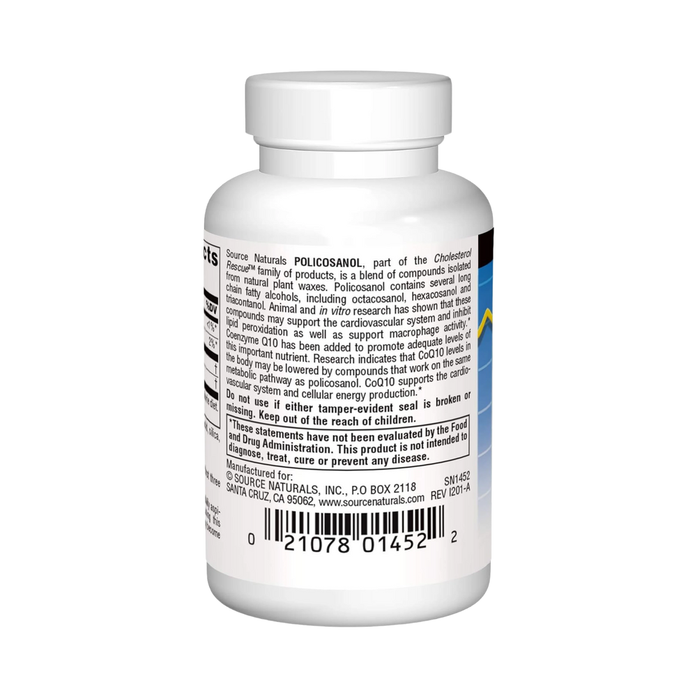 Source Naturals, Policosanol with Coenzyme Q10, 10 Mg, 60 Tablets