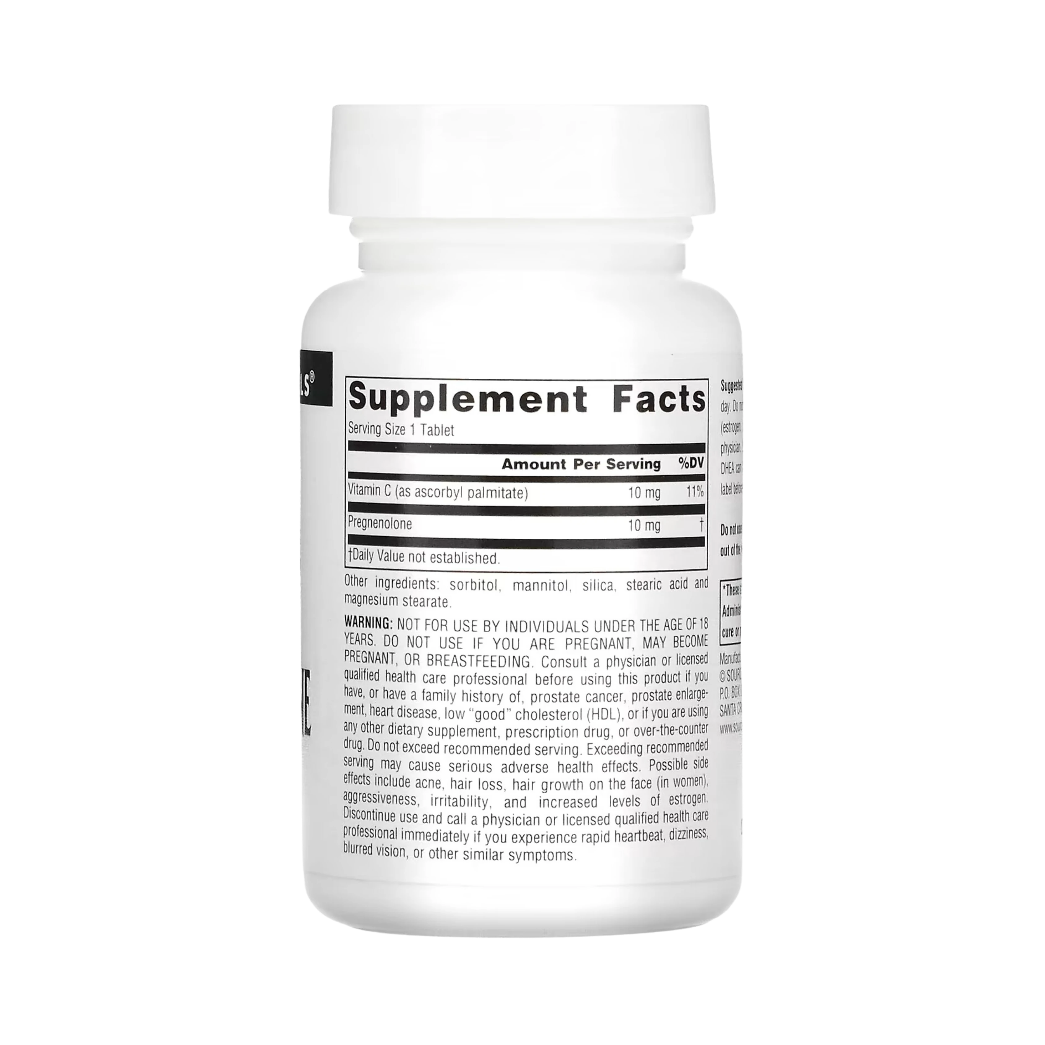 Source Naturals, Pregnenolone, 10 Mg, 120 Tablets
