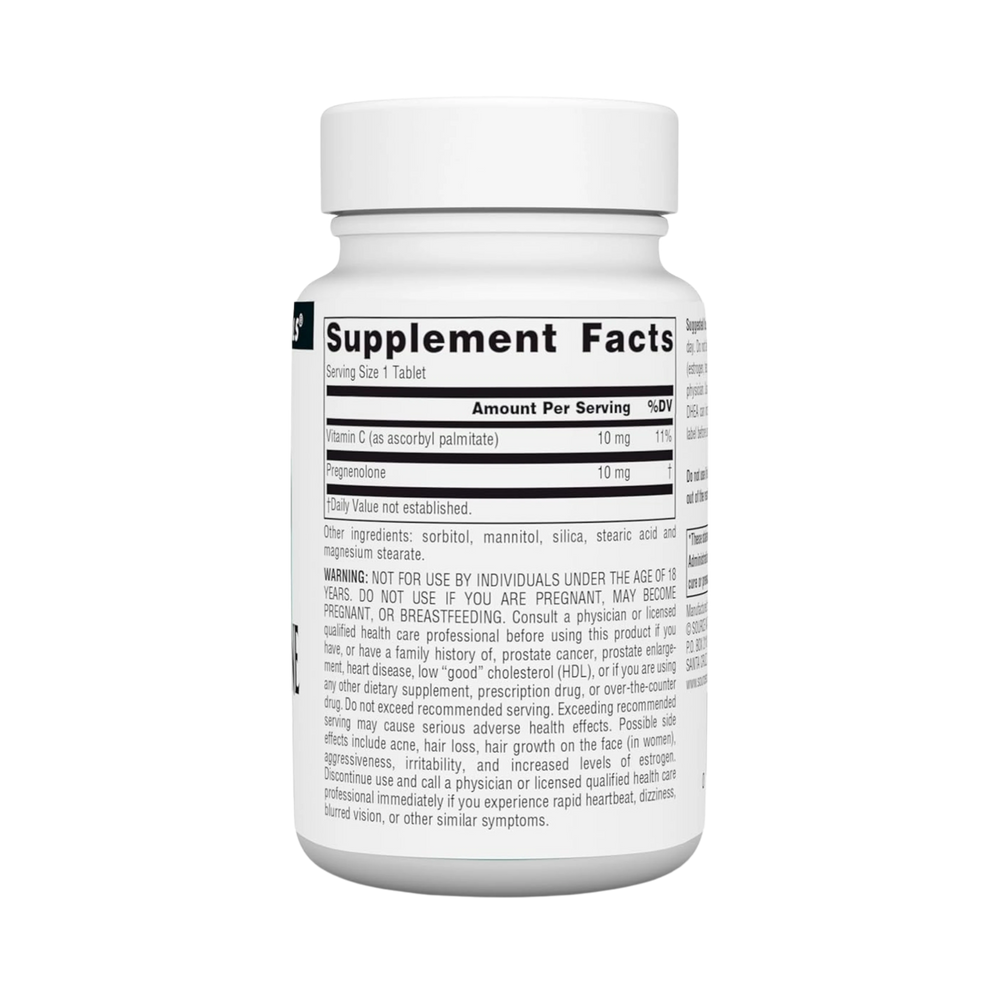 Source Naturals, Pregnenolone, 10 Mg, 60 Tablets