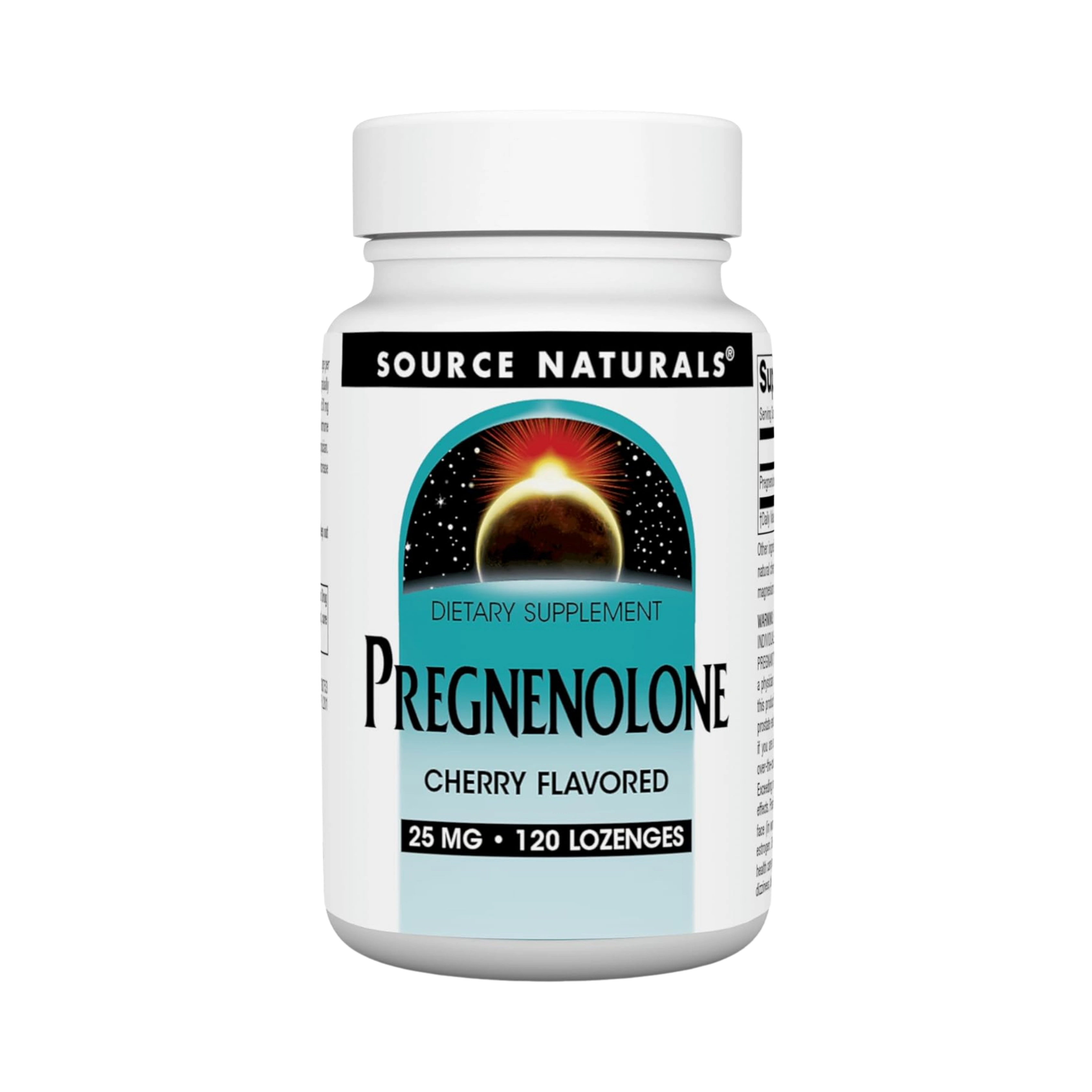 Source Naturals, Pregnenolone, 25 Mg, 120 Cherry Lozenge