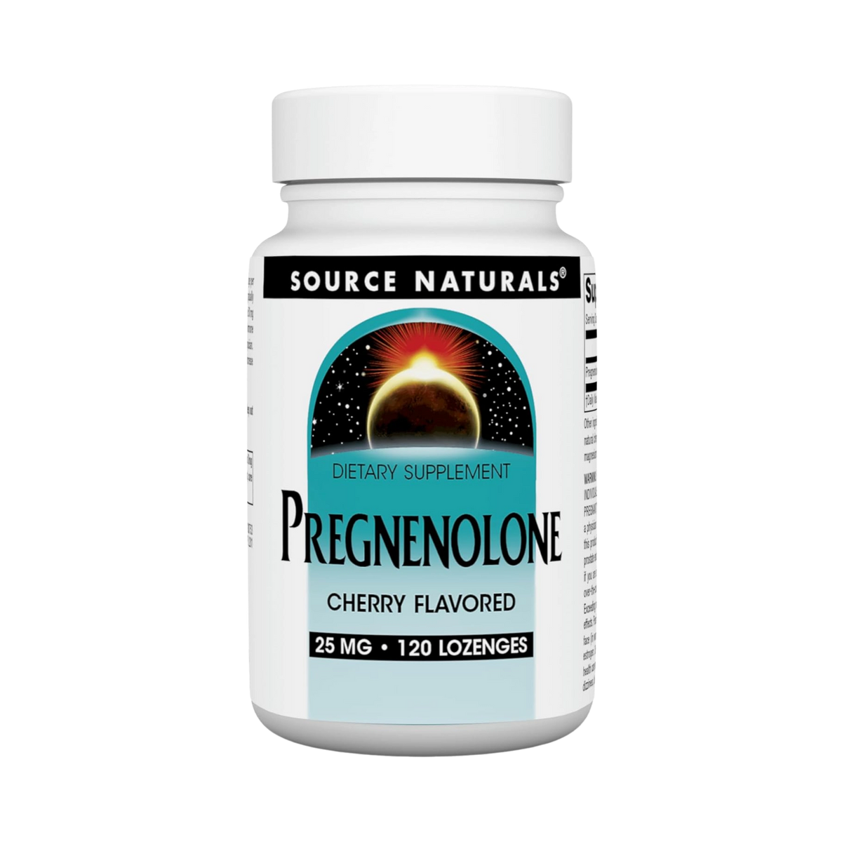 Source Naturals, Pregnenolone, 25 Mg, 120 Cherry Lozenge