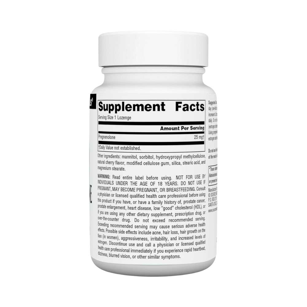 Source Naturals, Pregnenolone, 25 Mg, 120 Cherry Lozenge