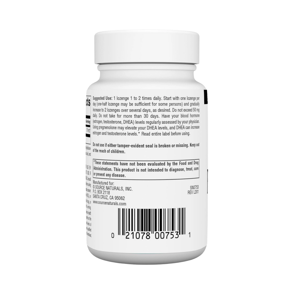 Source Naturals, Pregnenolone, 25 Mg, 120 Cherry Lozenge