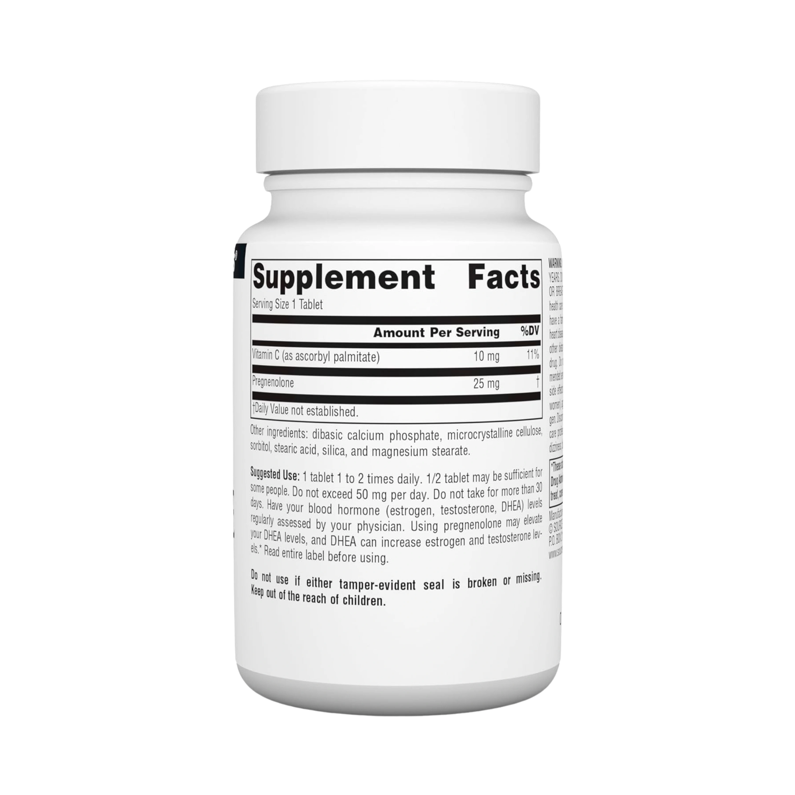 Source Naturals, Pregnenolone, 25 Mg, 120 Tablets