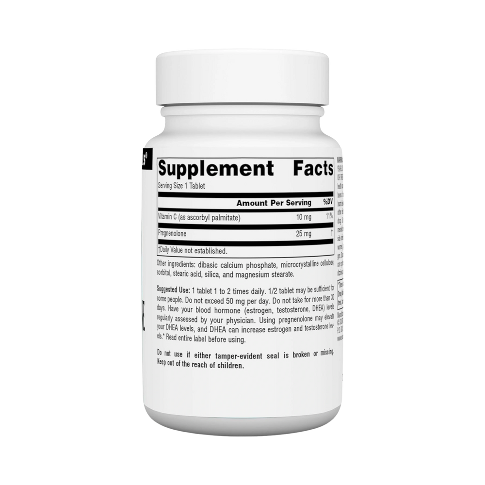 Source Naturals, Pregnenolone, 25 Mg, 60 Tablets