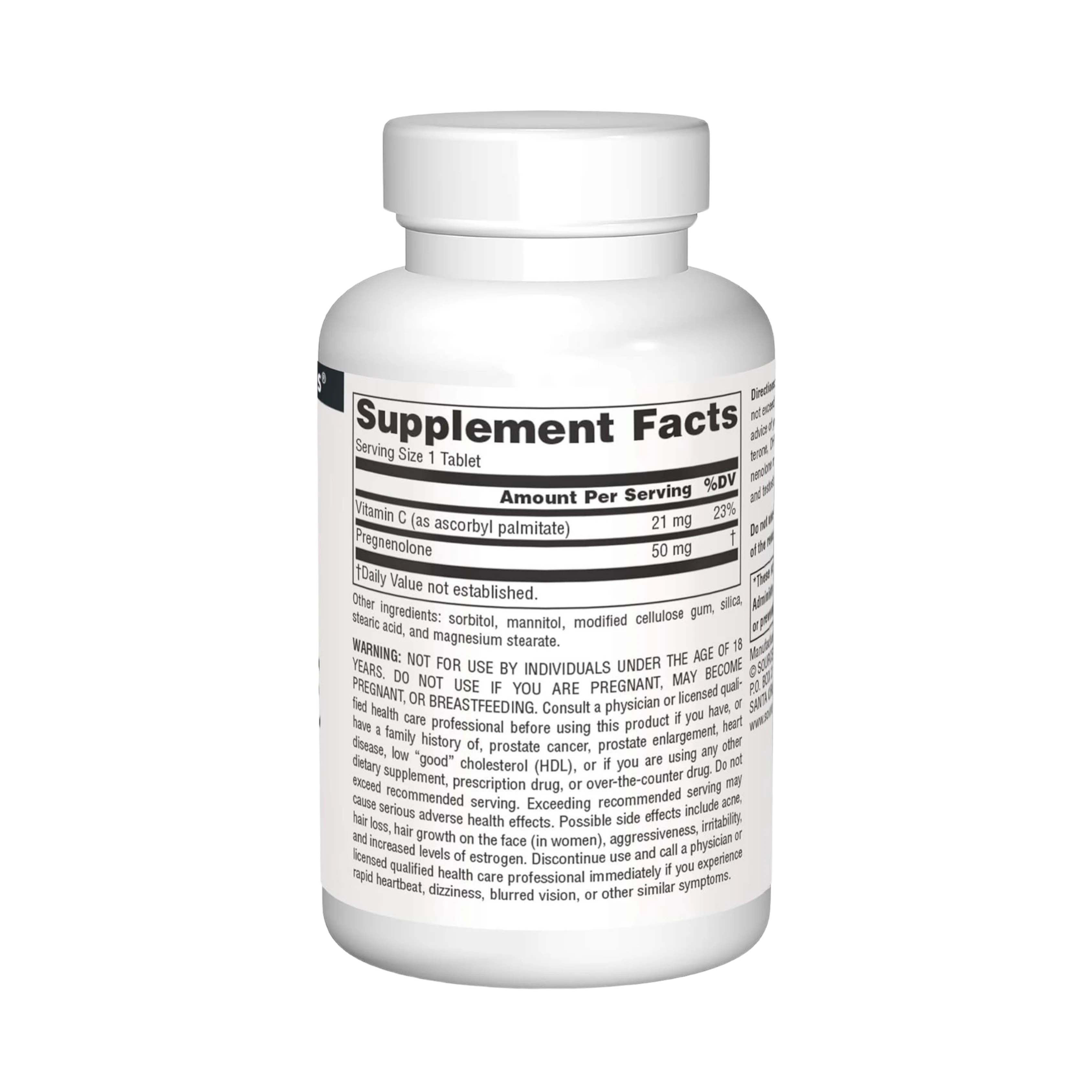 Source Naturals, Pregnenolone, 50 Mg, 120 Tablets