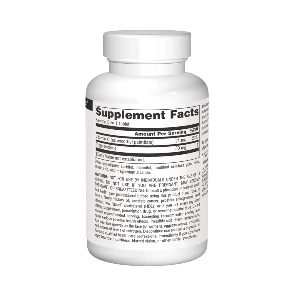 Source Naturals, Pregnenolone, 50 Mg, 120 Tablets