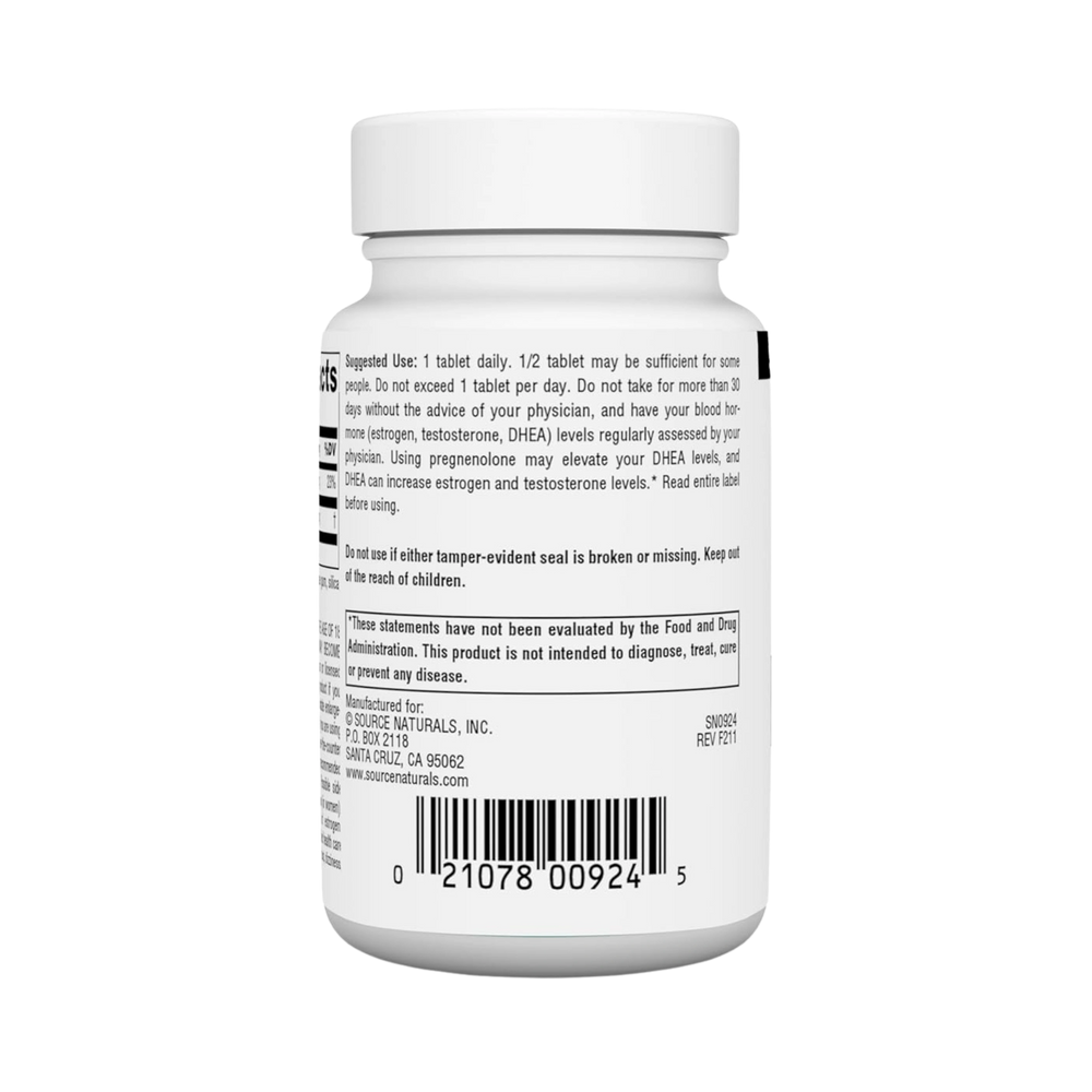 Source Naturals, Pregnenolone, 50 Mg, 60 Tablets