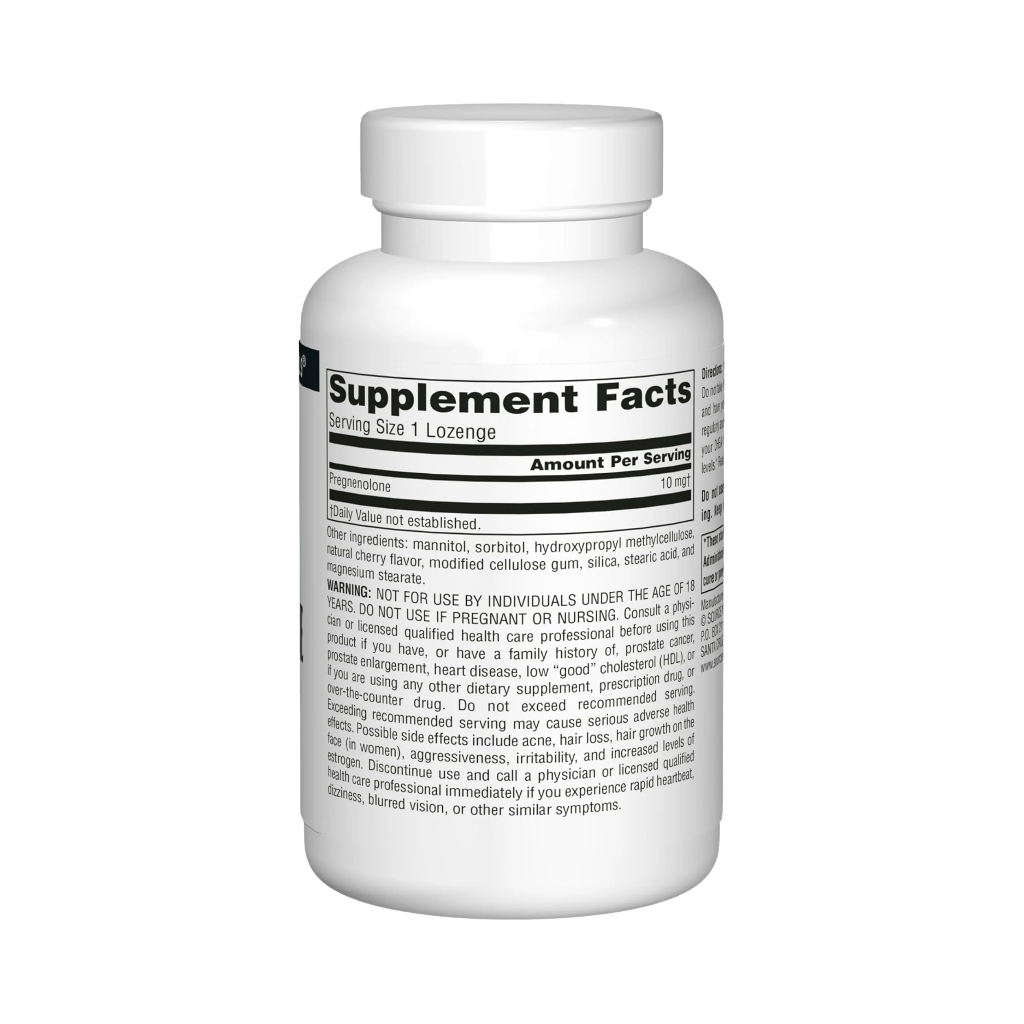 Source Naturals, Pregnenolone, Cherry Flavor, 10 Mg, 120 Lozenges