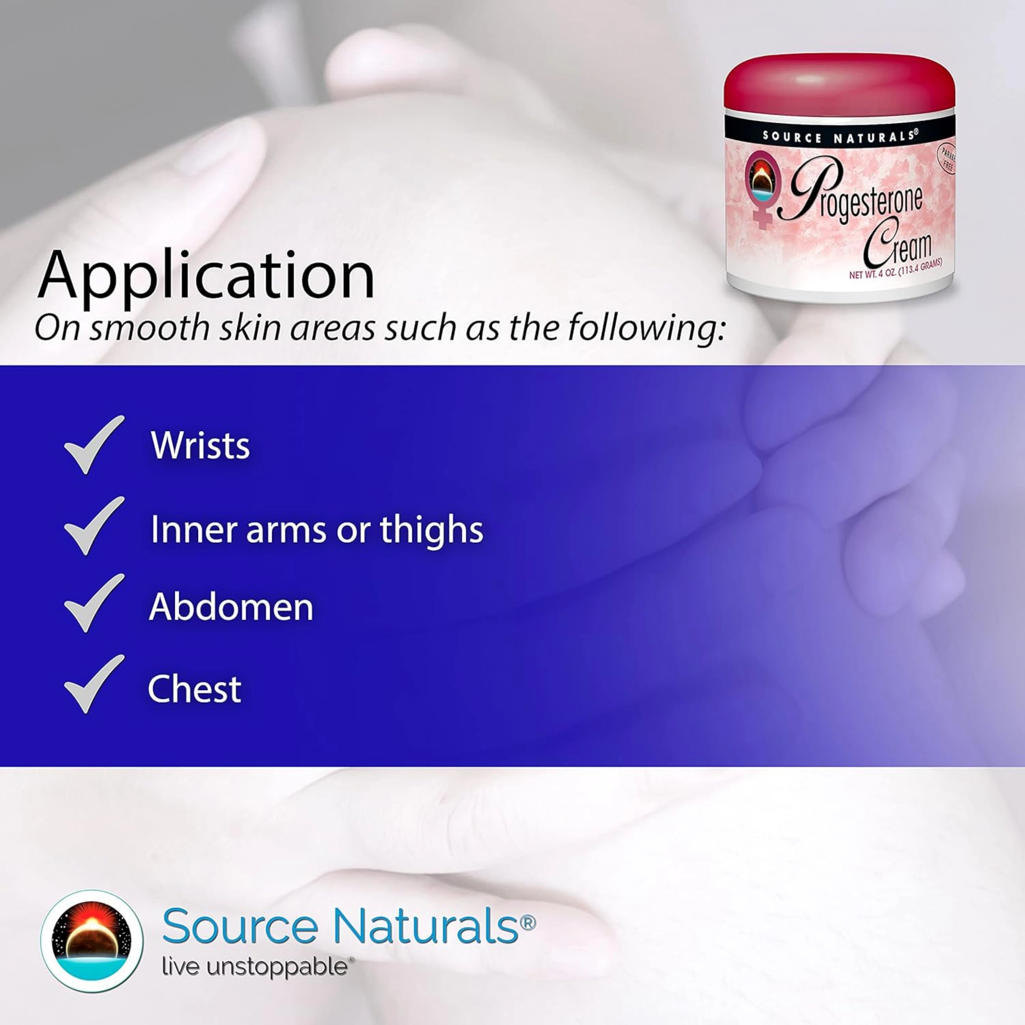 Source Naturals, Progesterone Cream, 4 Oz Jar