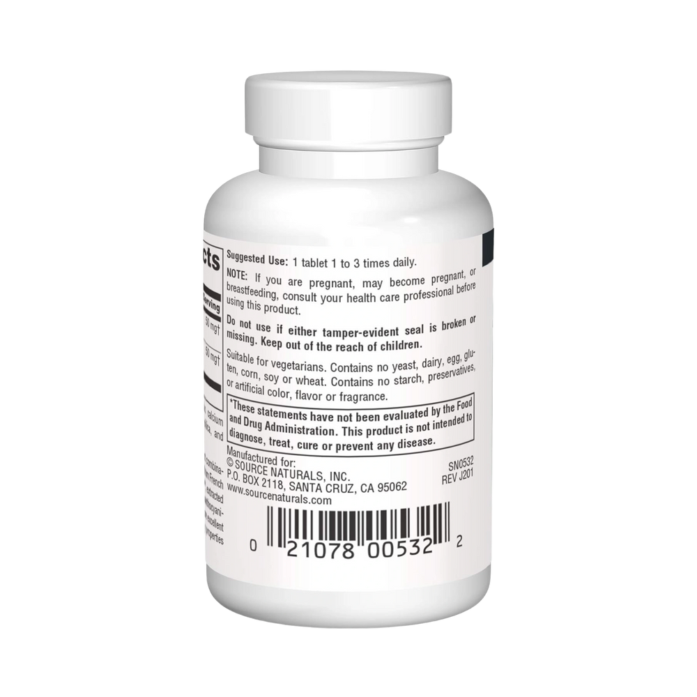Source Naturals, Pycnogenol and Grape Seed Extract, 100 Mg, 30 Tablets