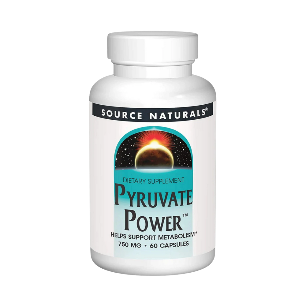 Source Naturals, Pyruvate Power, 750 Mg, 60 Capsules