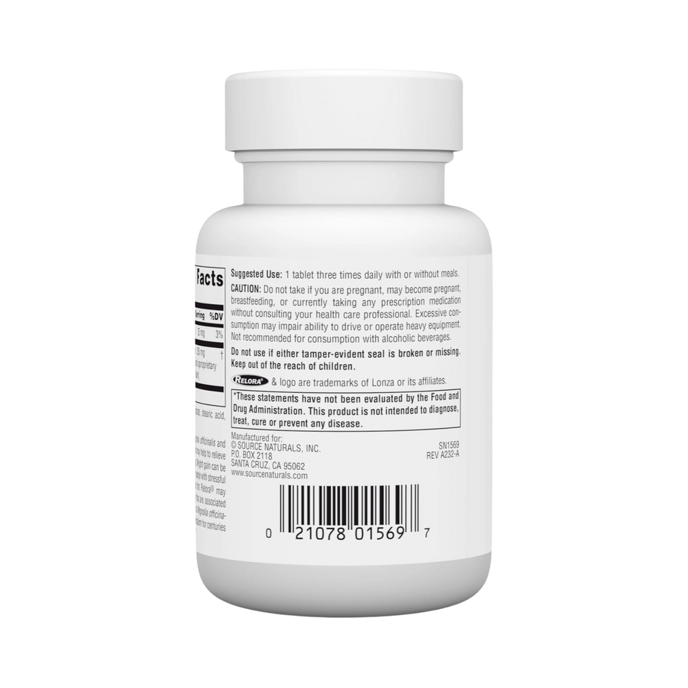 Source Naturals, Relora, 250 Mg, 90 Tablets