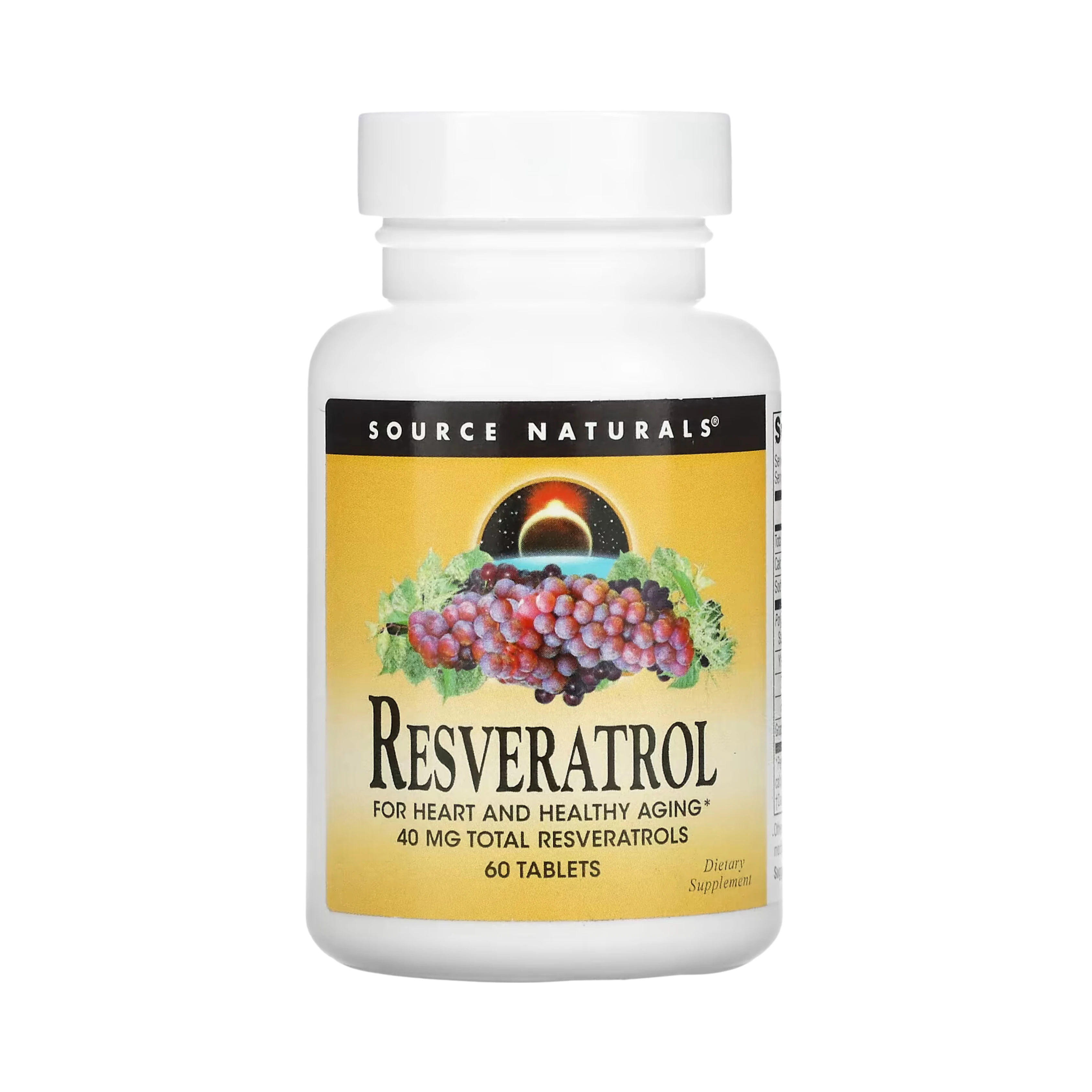 Source Naturals, Resveratrol, 40 Mg, 60 Tablets
