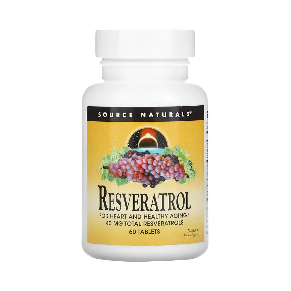 Source Naturals, Resveratrol, 40 Mg, 60 Tablets