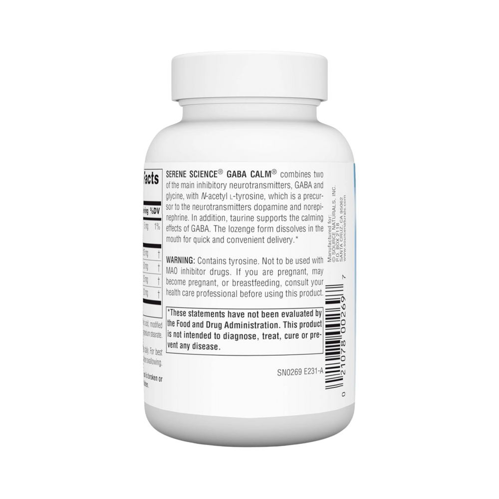 Source Naturals, Serene Science GABA Calm, 120 Orange Lozenge
