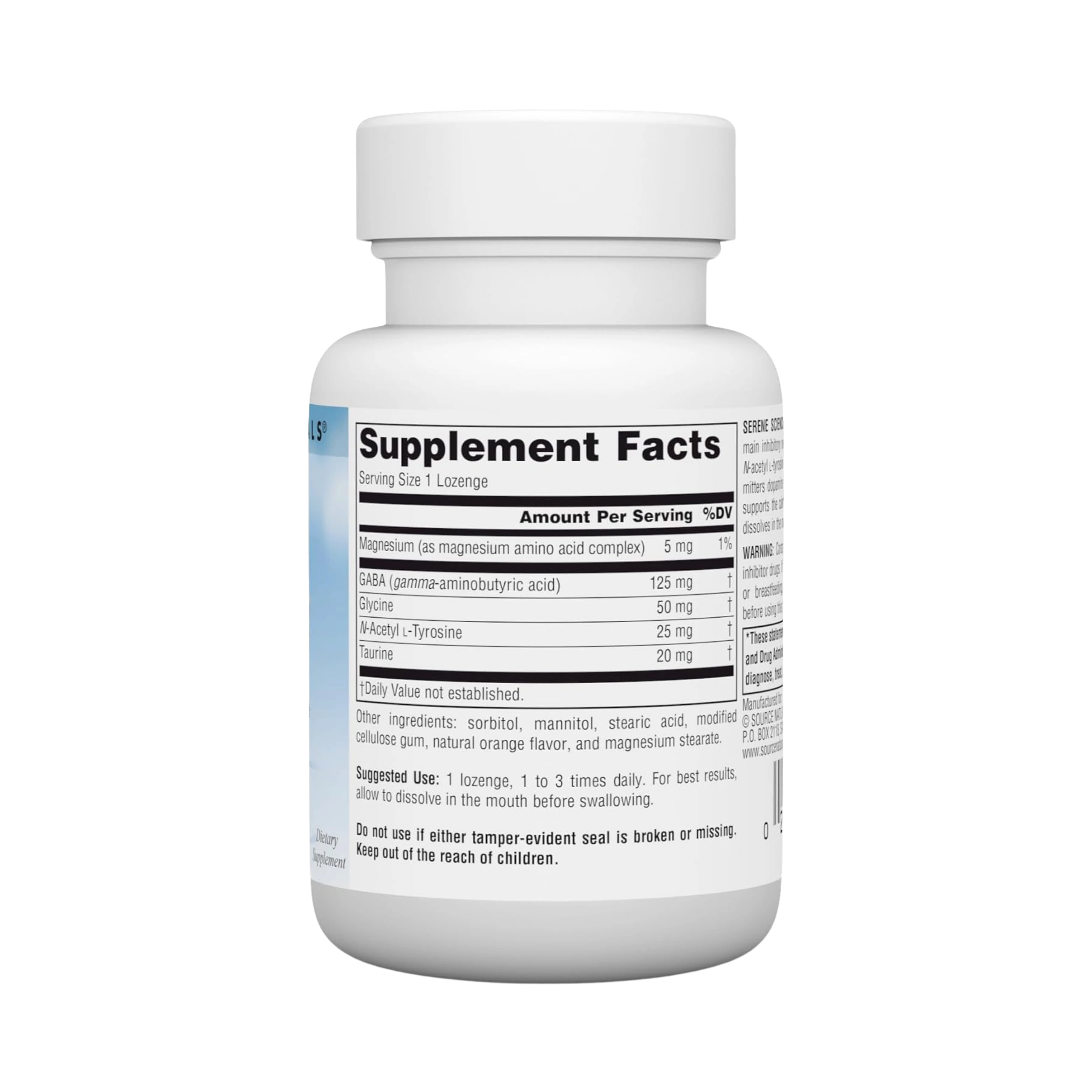 Source Naturals, Serene Science GABA Calm, 30 Orange Lozenge
