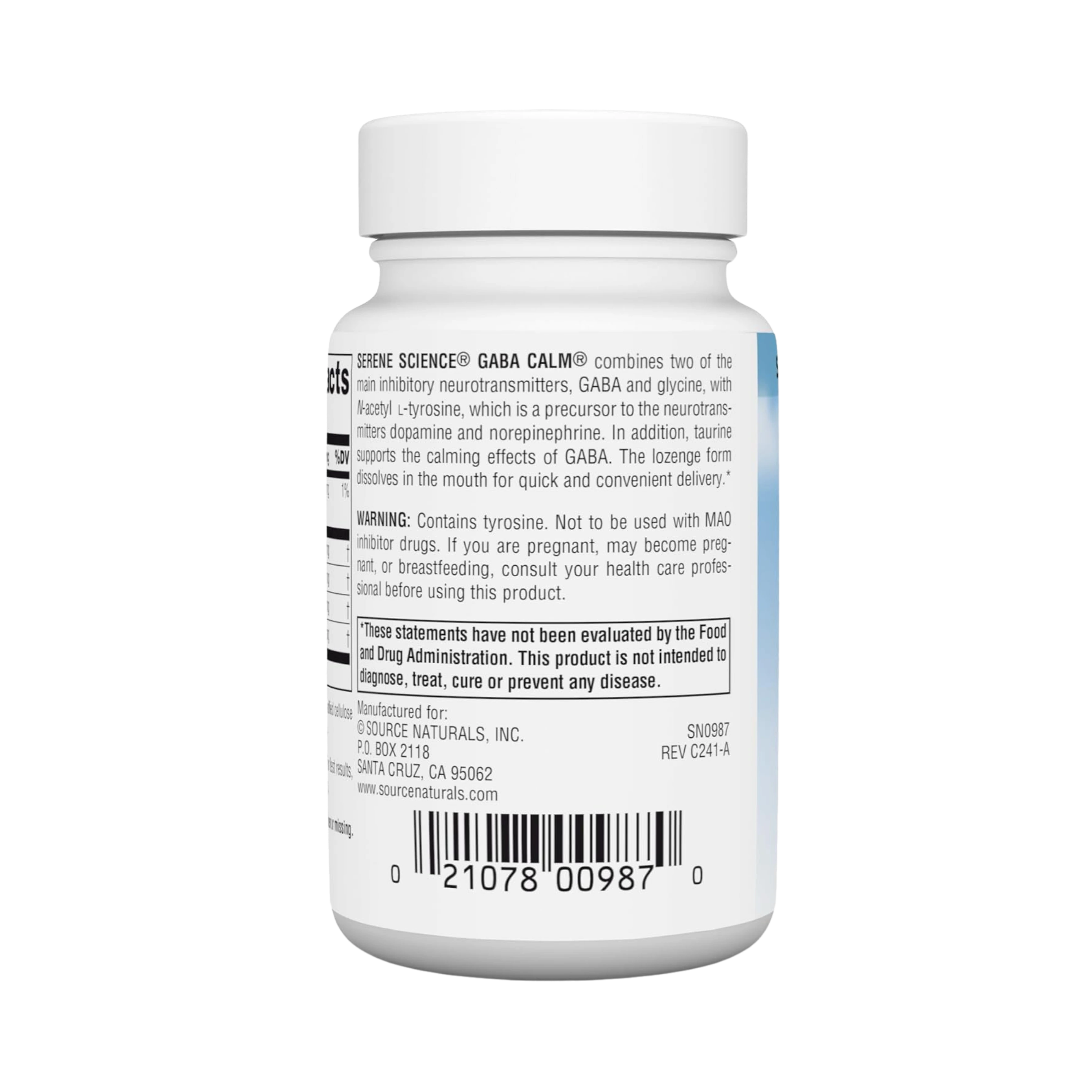 Source Naturals, Serene Science GABA Calm, 60 Orange Lozenge