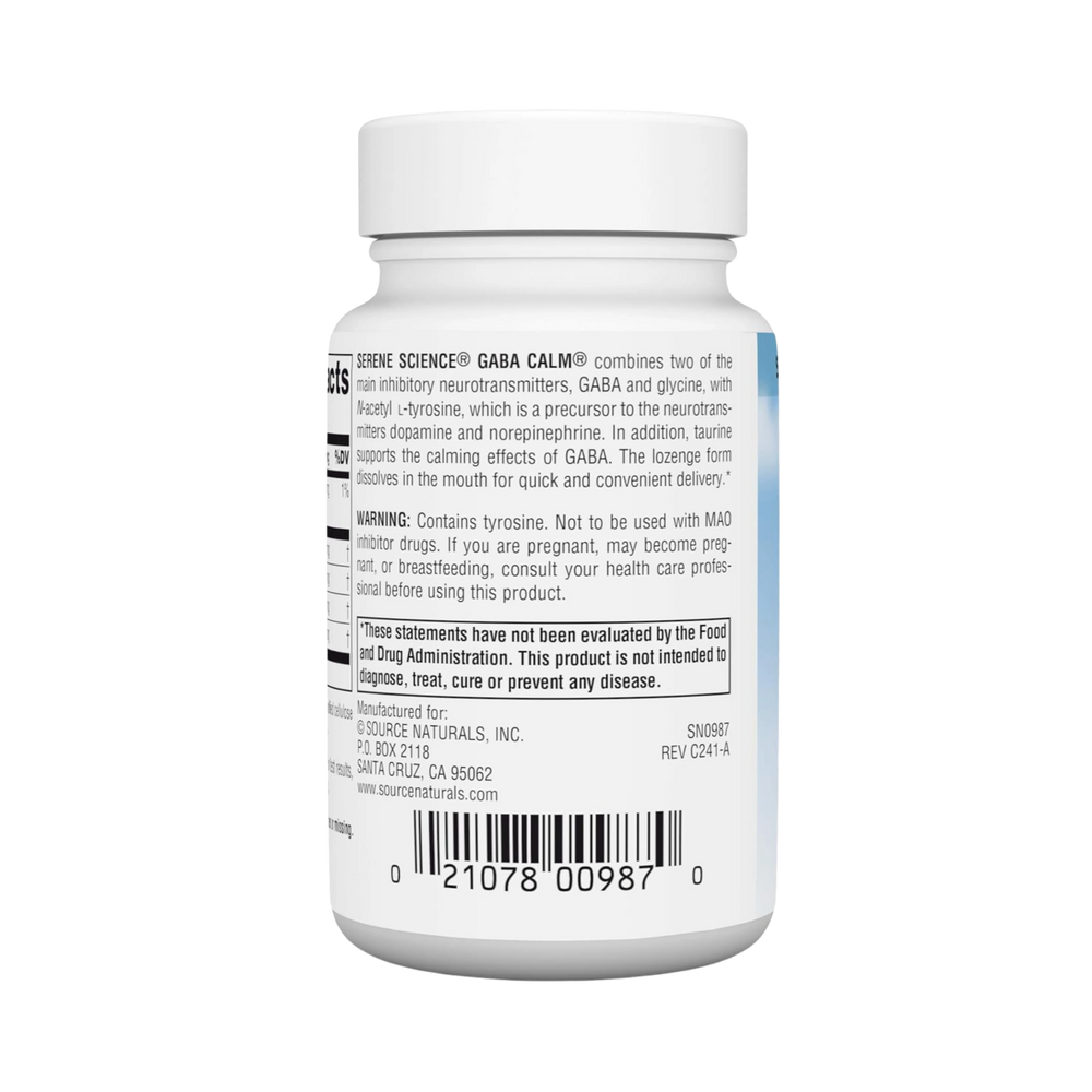 Source Naturals, Serene Science GABA Calm, 60 Orange Lozenge