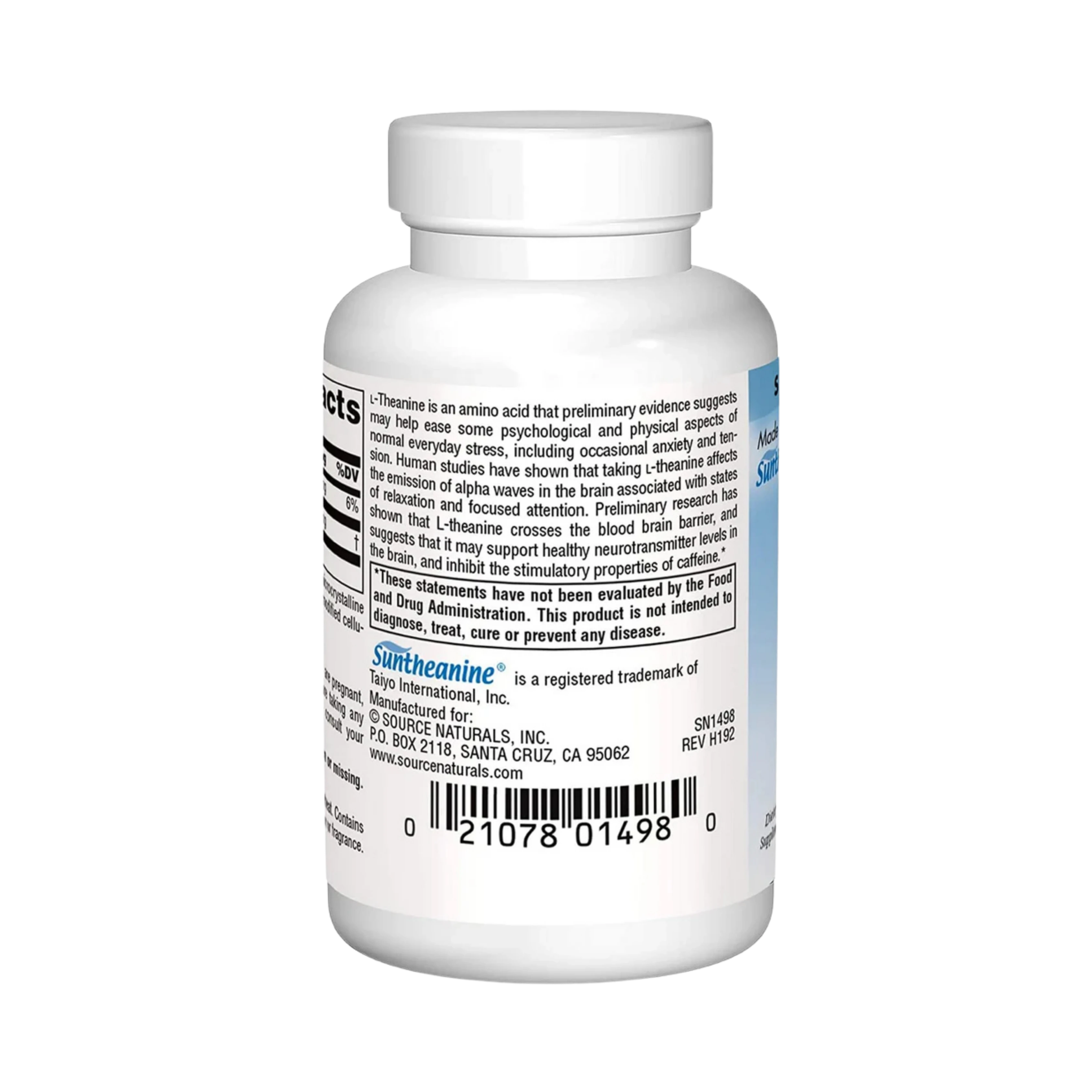 Source Naturals, Serene Science L-Theanine, 200 Mg, 30 Tablets