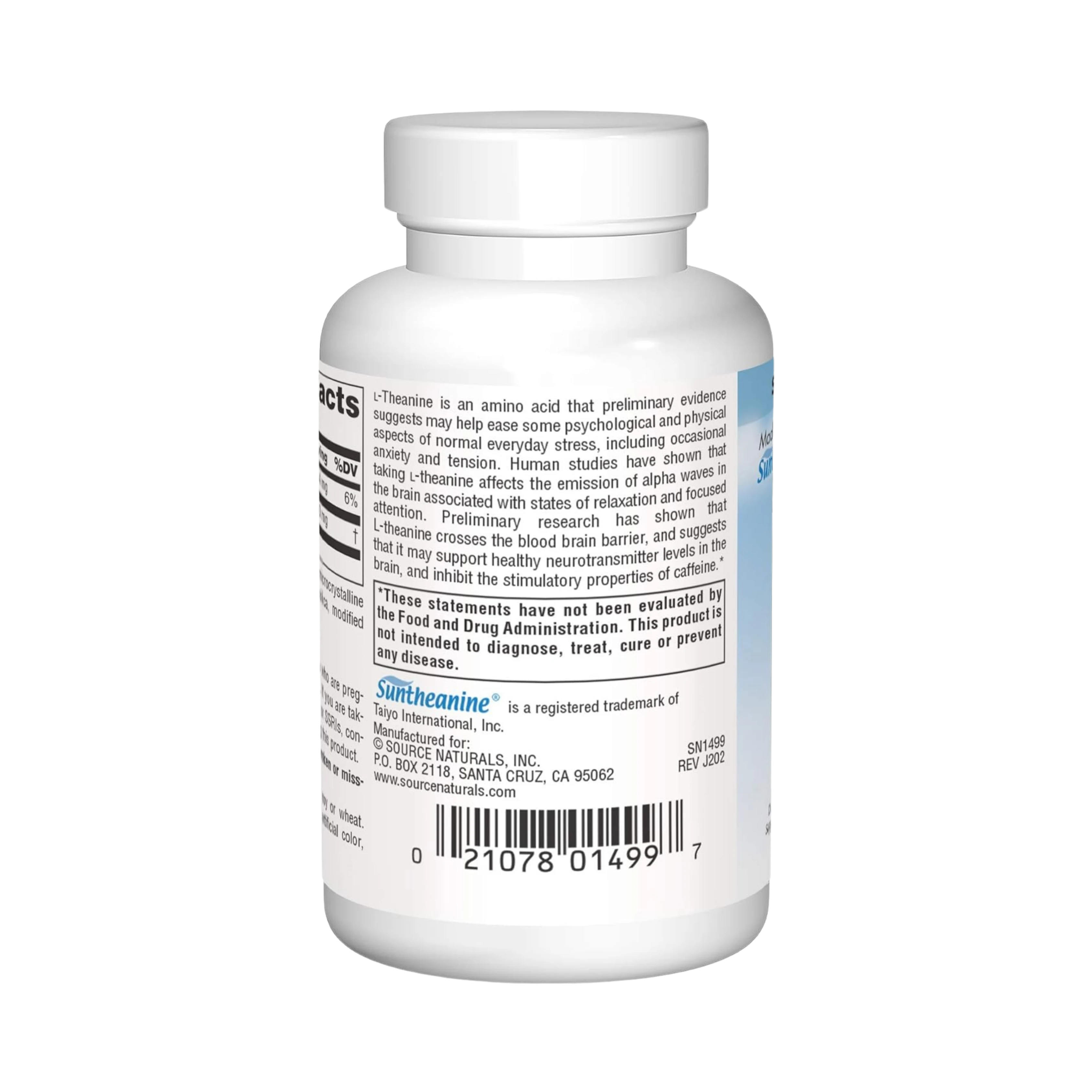 Source Naturals, Serene Science L-Theanine, 200 Mg, 60 Tablets