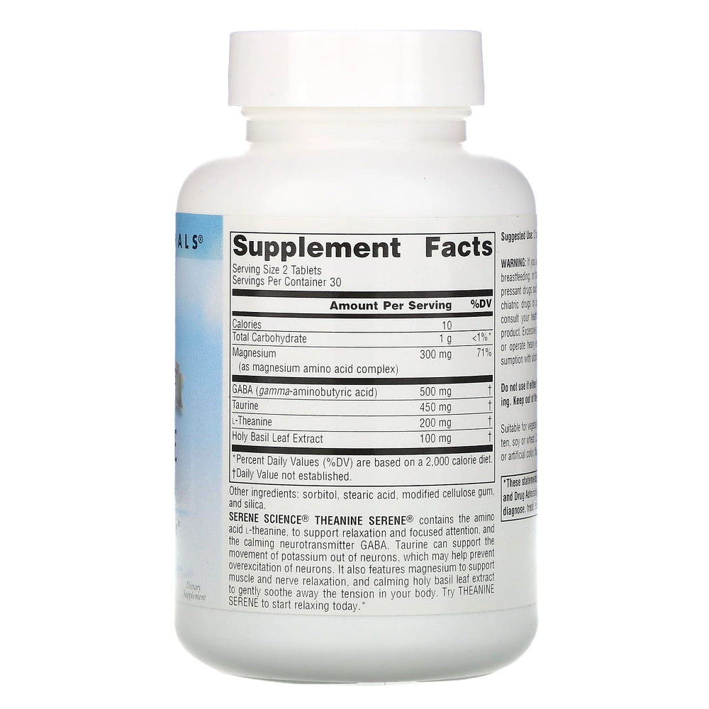 Source Naturals, Serene Science® Theanine Serene® (30,60,120) Tabs | Maple Herbs