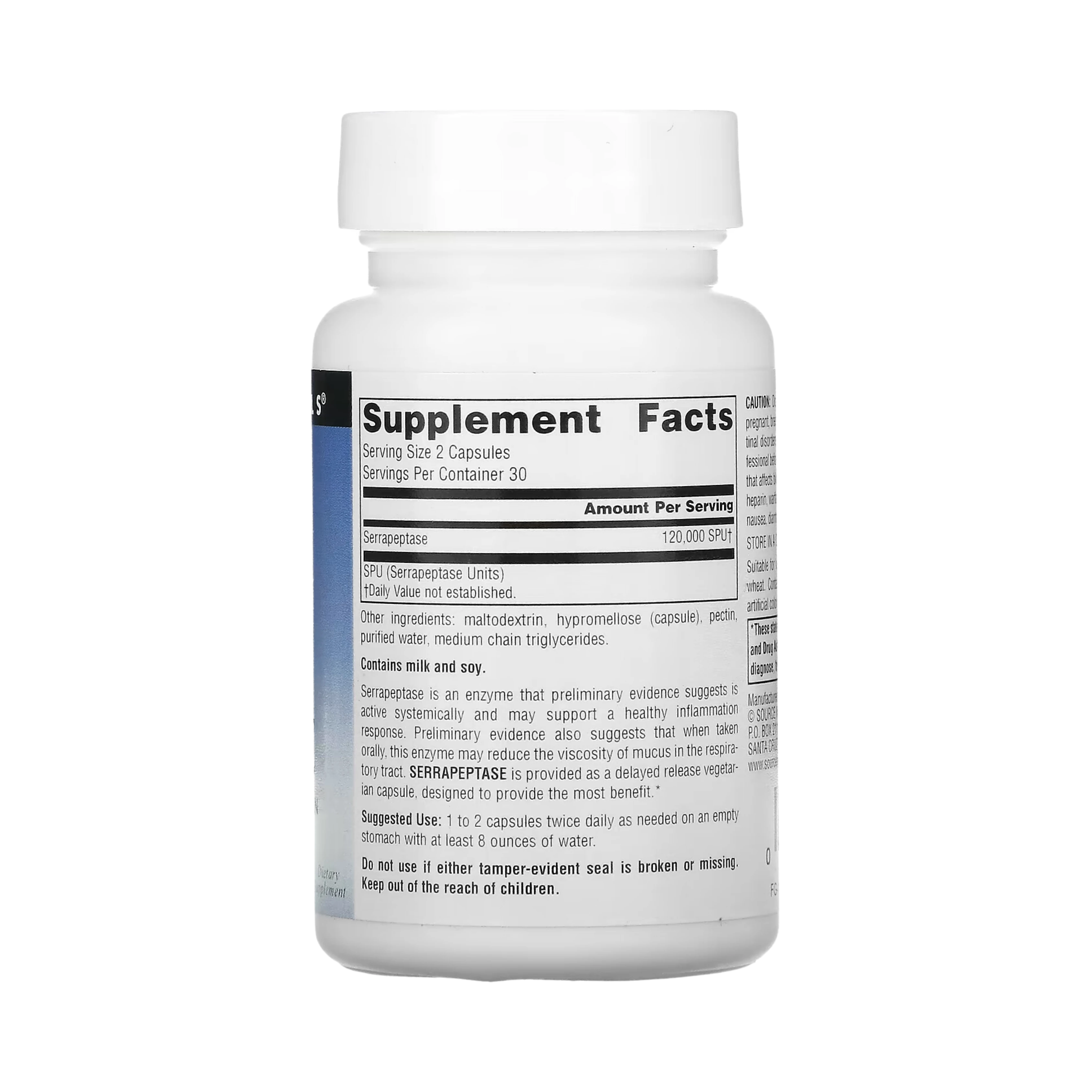 Source Naturals, Serrapeptase Vegetarian, 120 Vegi Caps