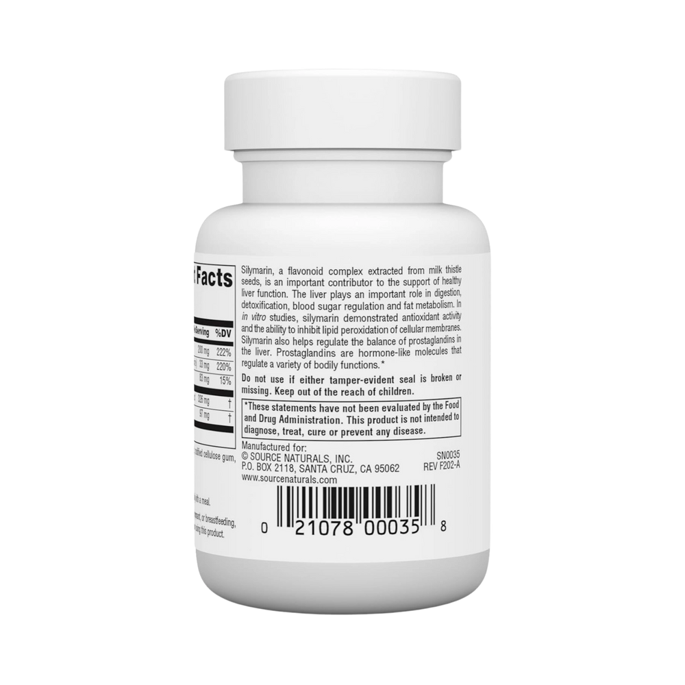 Source Naturals, Silymarin Plus, 30 Tablets