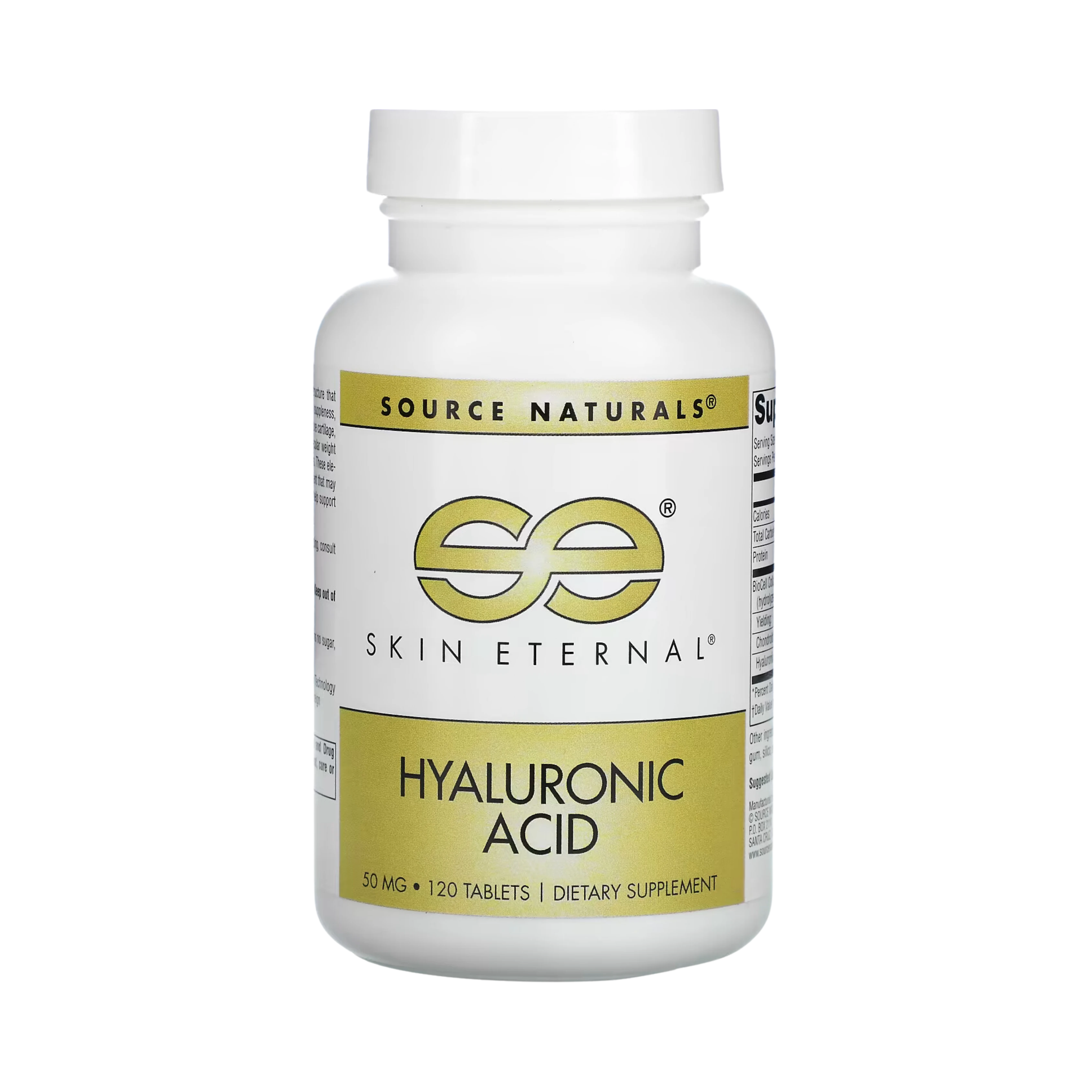 Source Naturals, Skin Eternal Hyaluronic Acid, 50 Mg, 120 Tablets