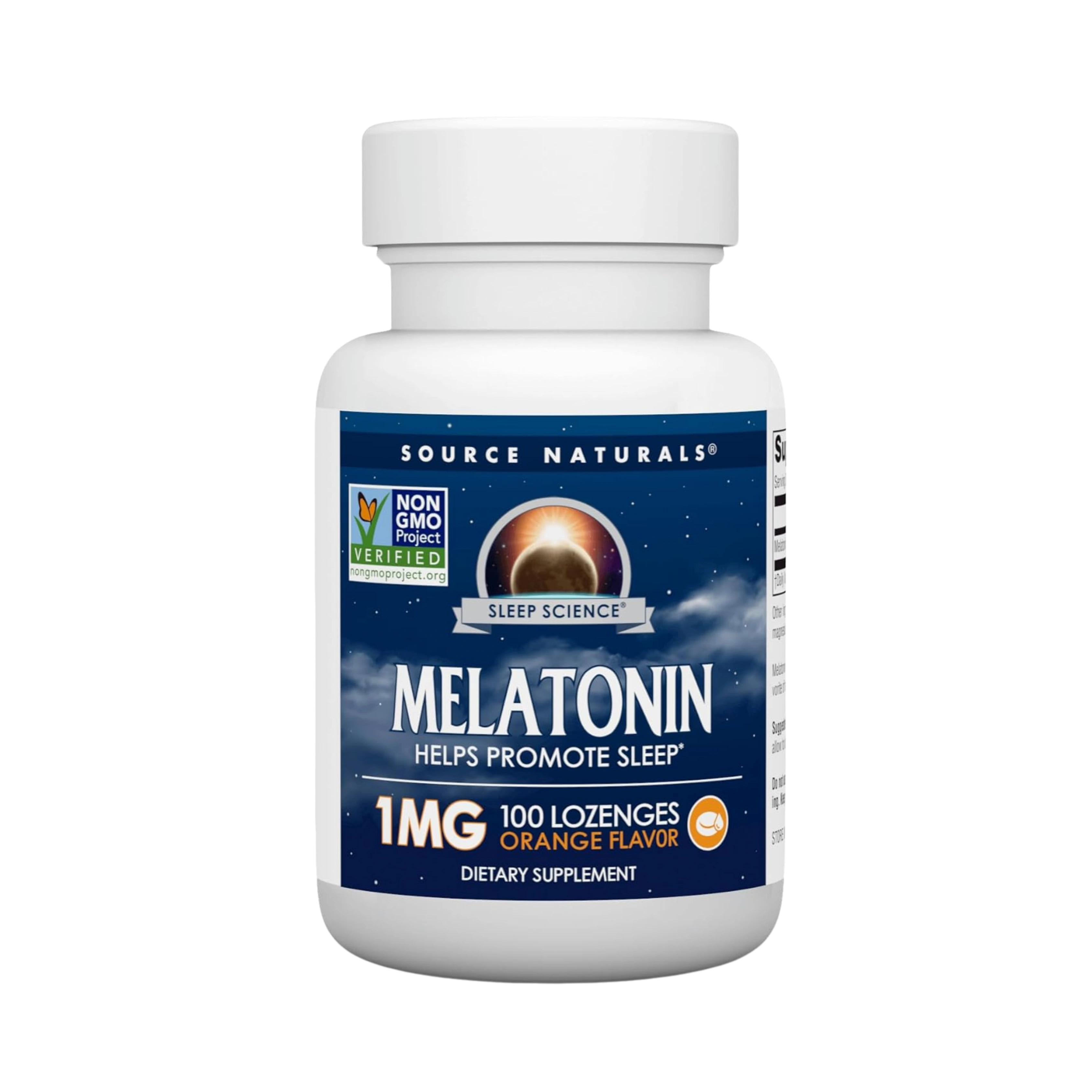 Source Naturals, Sleep Science Melatonin, 1 Mg, Orange 100 Lozenge