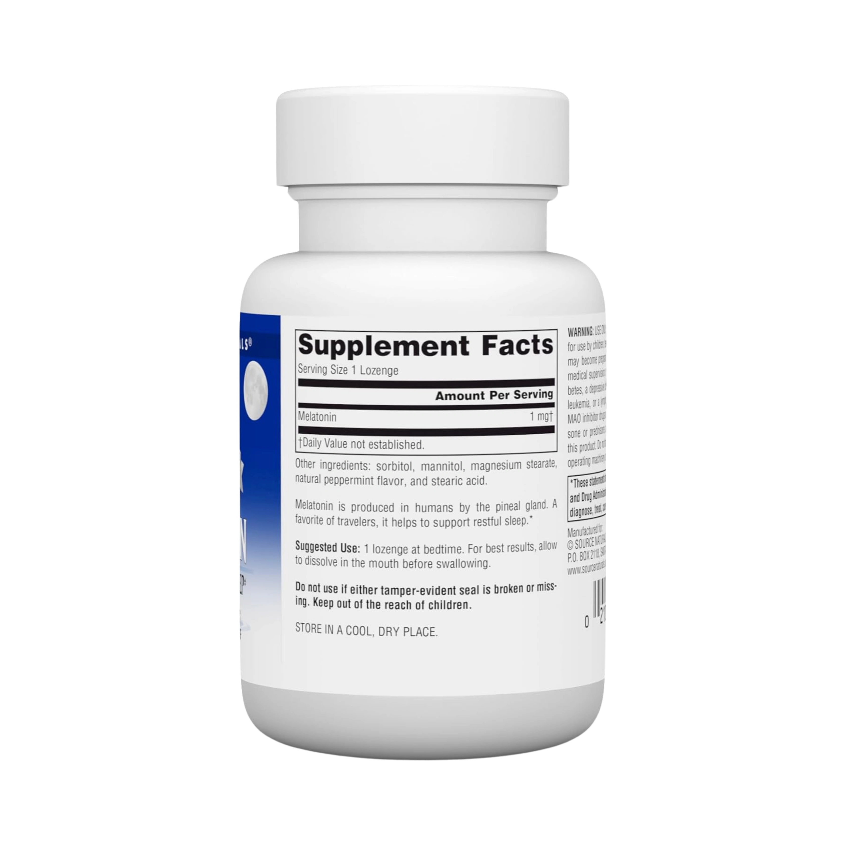 Source Naturals, Sleep Science Melatonin, 1 Mg Peppermint, 100 Lozenge