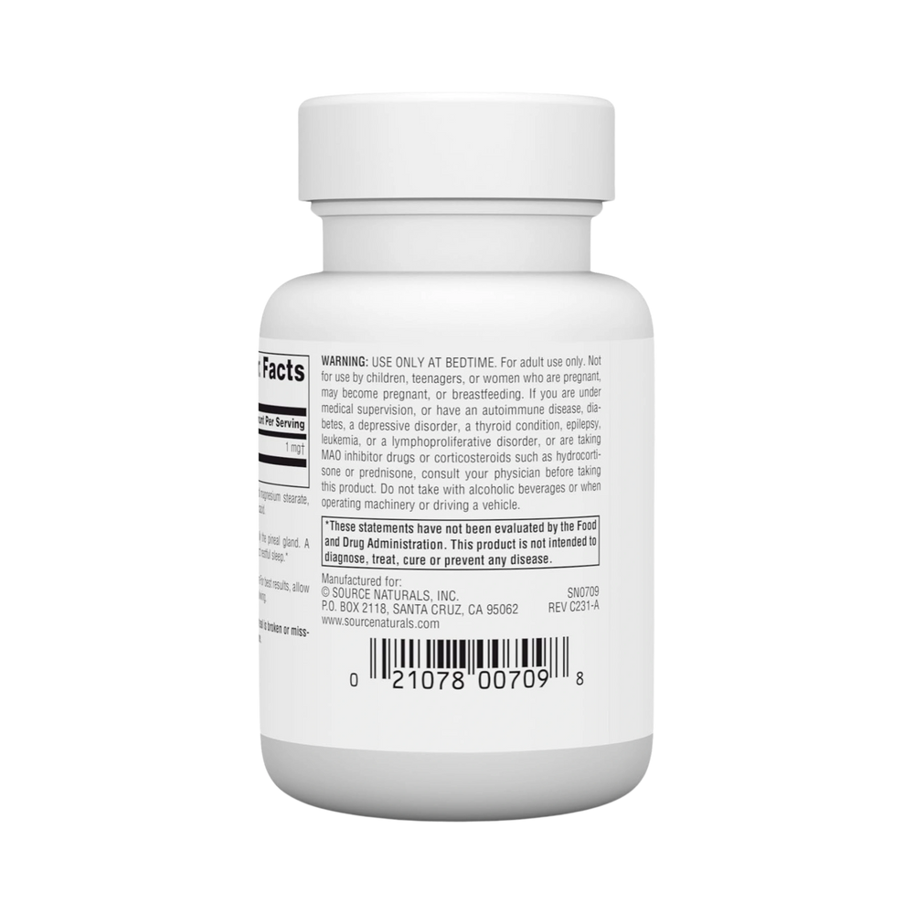 Source Naturals, Sleep Science Melatonin, 1 Mg Peppermint, 100 Lozenge