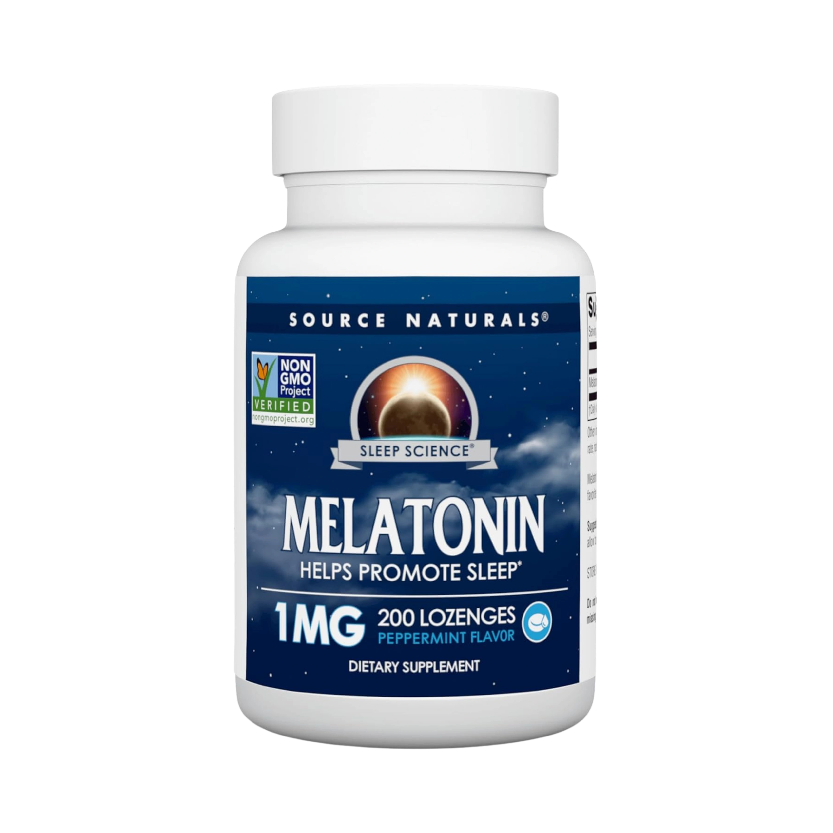 Source Naturals, Sleep Science Melatonin, 1 Mg Peppermint, 200 Lozenge