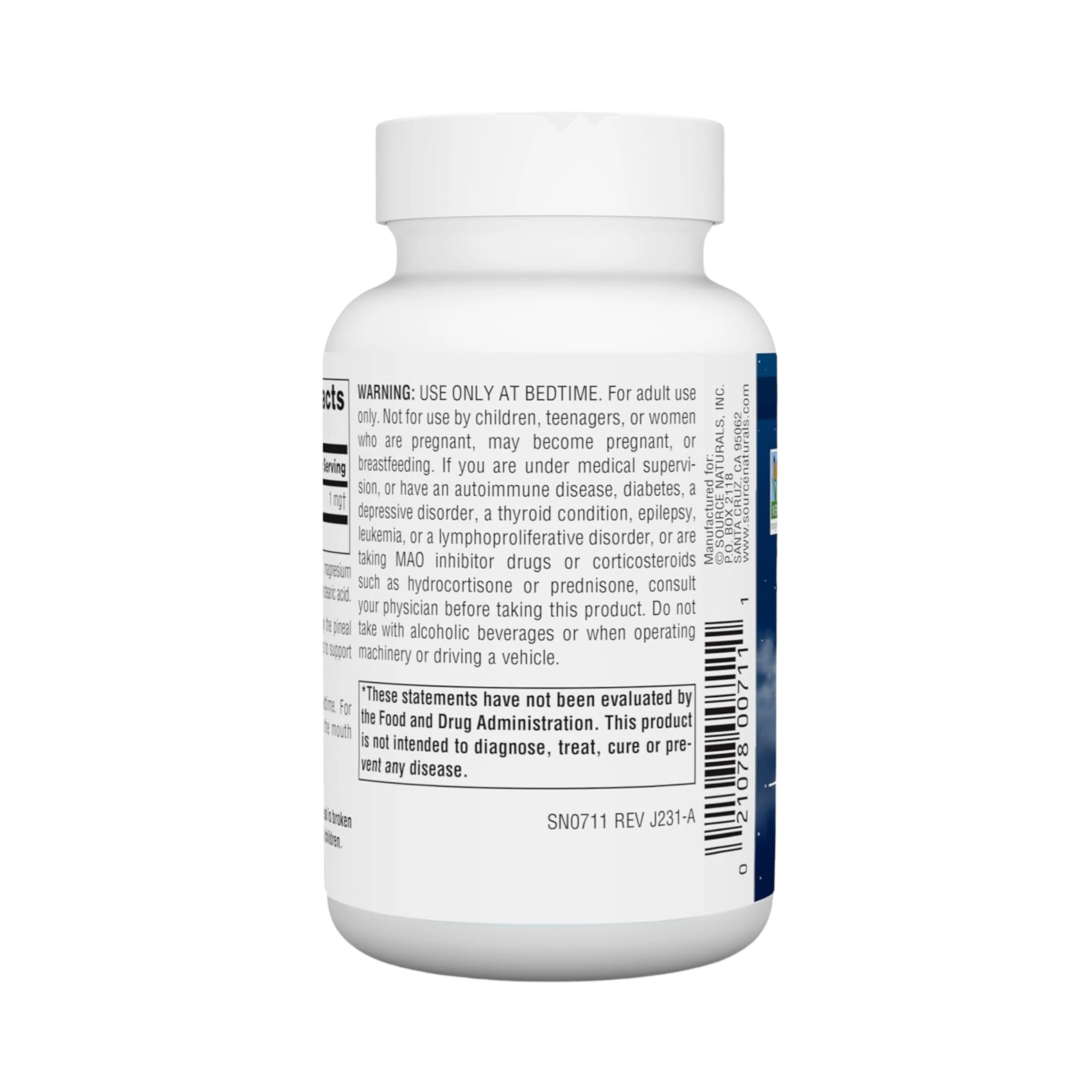 Source Naturals, Sleep Science Melatonin, 1 Mg Peppermint, 300 Lozenge