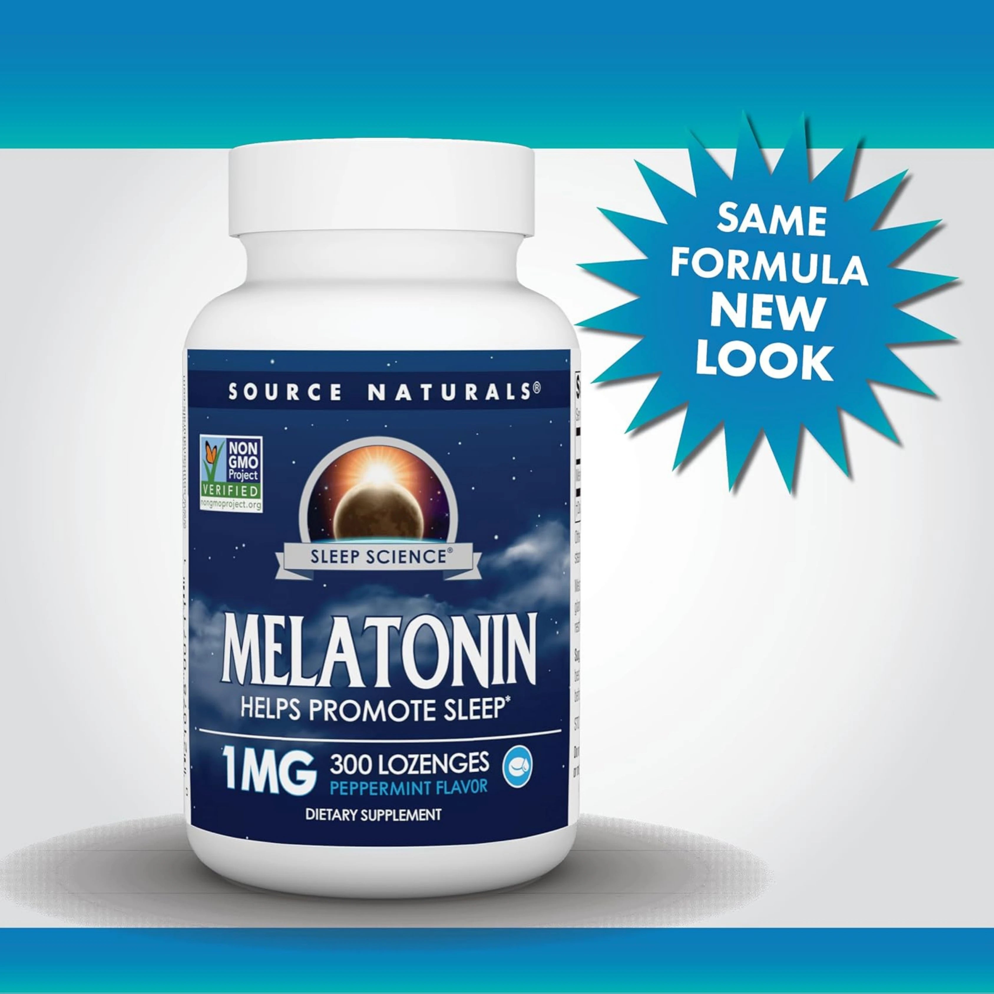 Source Naturals, Sleep Science Melatonin, 1 Mg Peppermint, 300 Lozenge