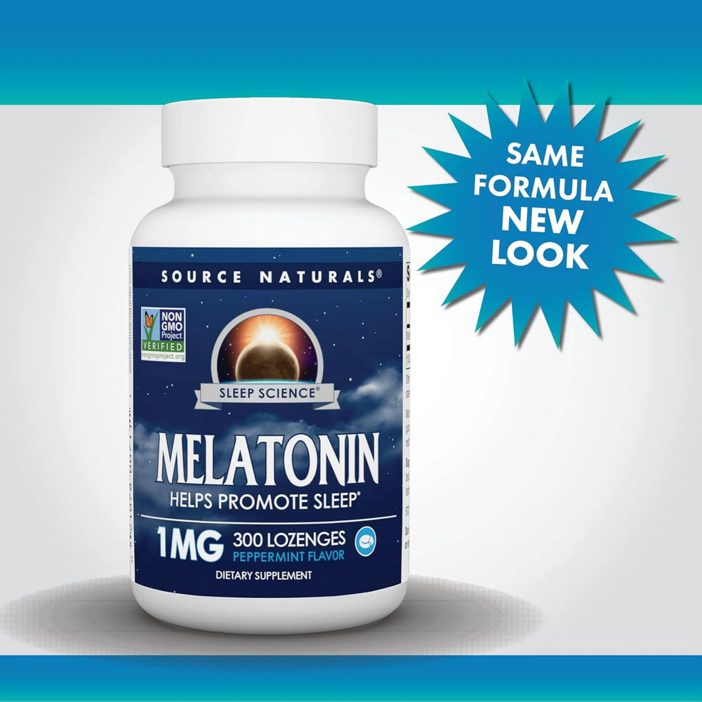 Source Naturals, Sleep Science Melatonin, 1 Mg Peppermint, 300 Lozenge