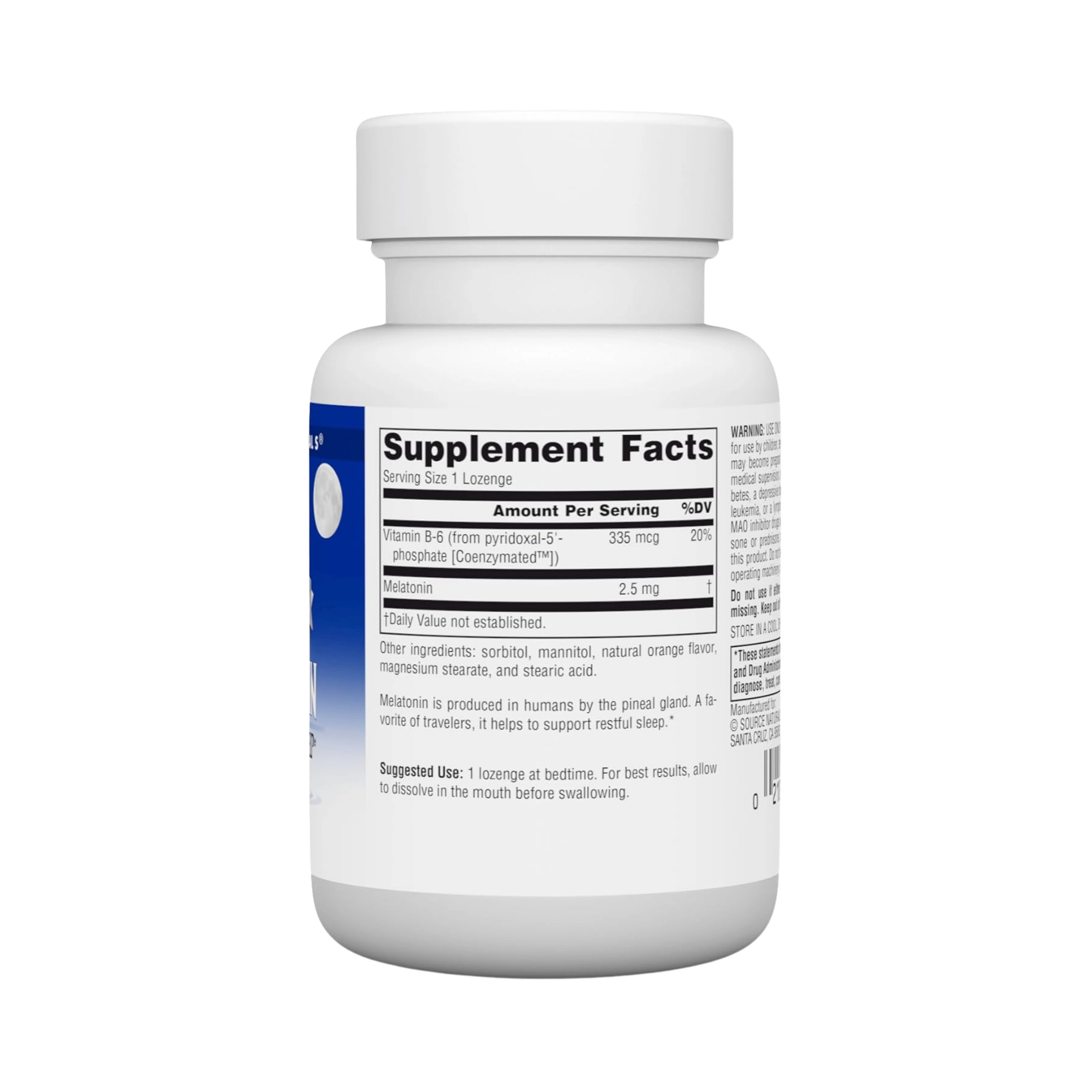 Source Naturals, Sleep Science Melatonin, 2.5 Mg, 60 Orange Lozenge