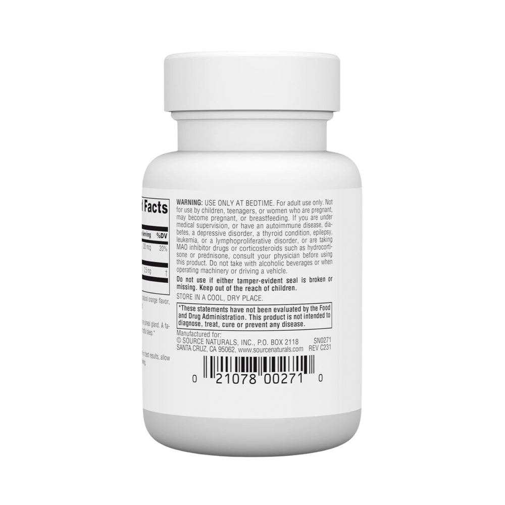 Source Naturals, Sleep Science Melatonin, 2.5 Mg, 60 Orange Lozenge