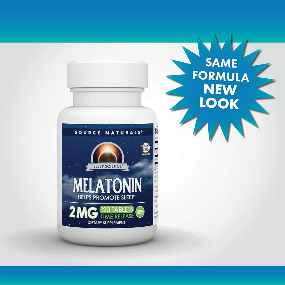 Source Naturals, Sleep Science Melatonin, 2 Mg, 120 Time Release Tablets
