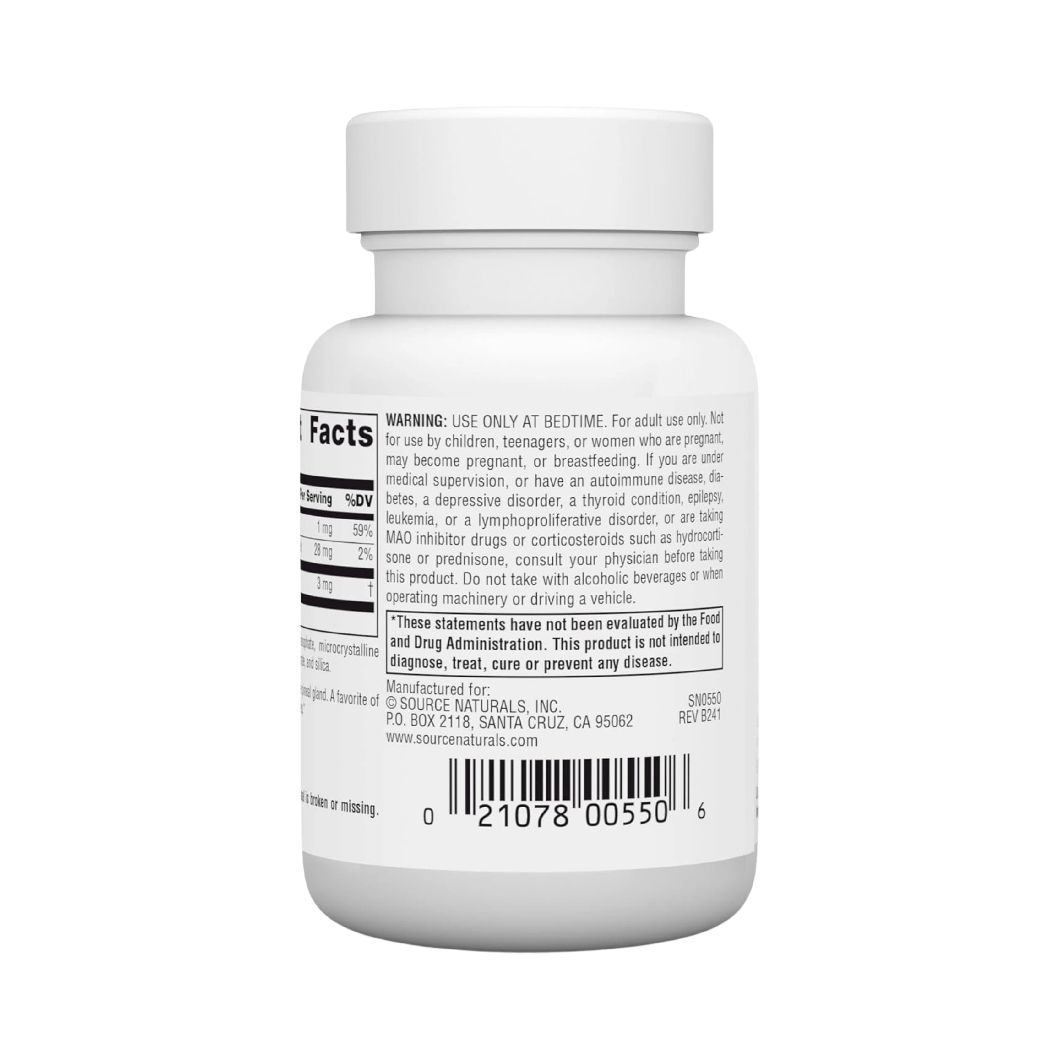 Source Naturals, Sleep Science Melatonin, 3 Mg, 60 Tablets