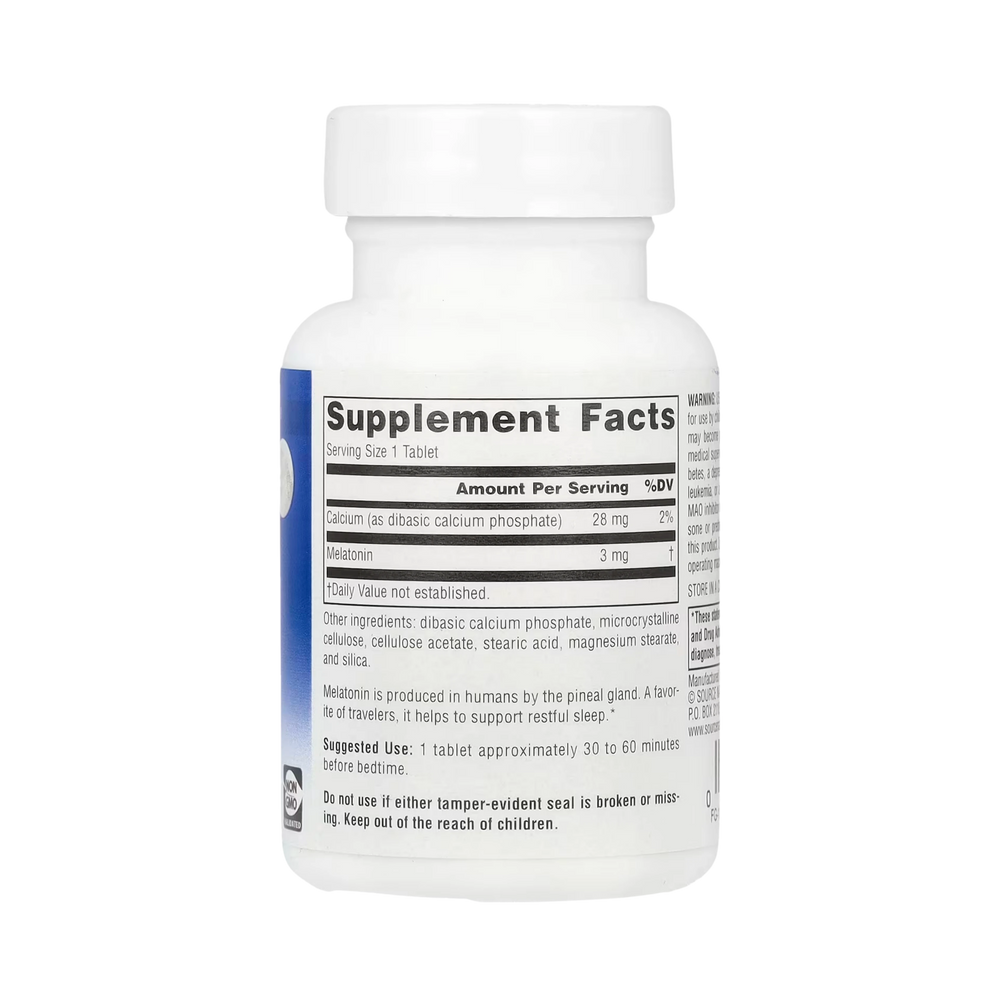 Source Naturals, Sleep Science Melatonin, 3 Mg, 60 Time Release Tablets
