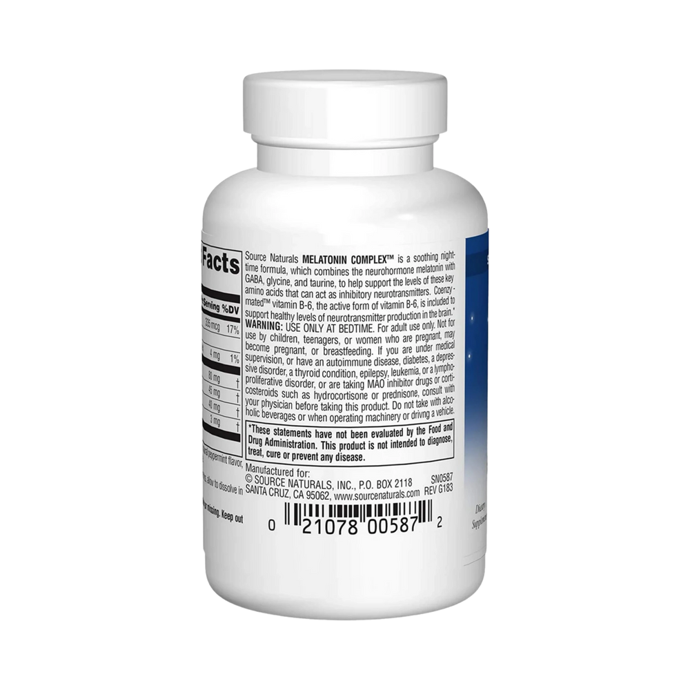 Source Naturals, Sleep Science Melatonin Complex, 3 Mg, 50 Peppermint Lozenges