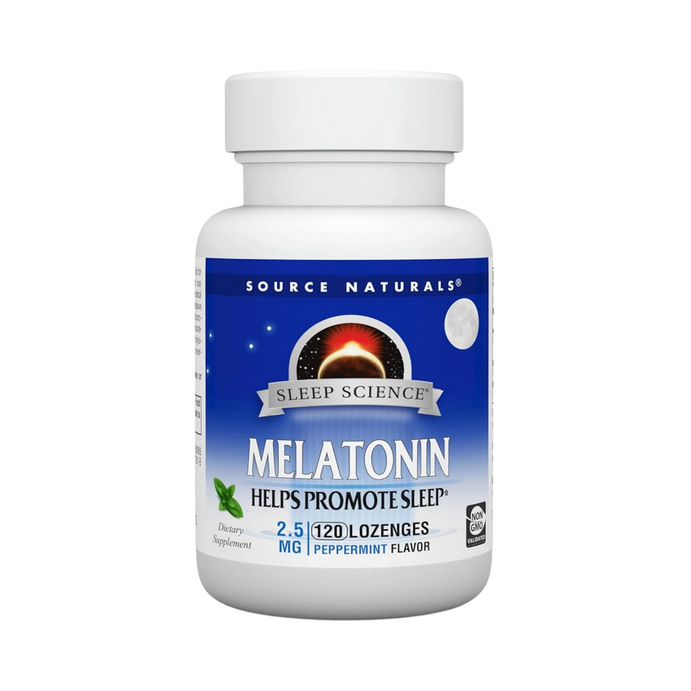 Source Naturals, Sleep Science, Melatonin, Peppermint, 2.5 Mg, 120 Lozenges