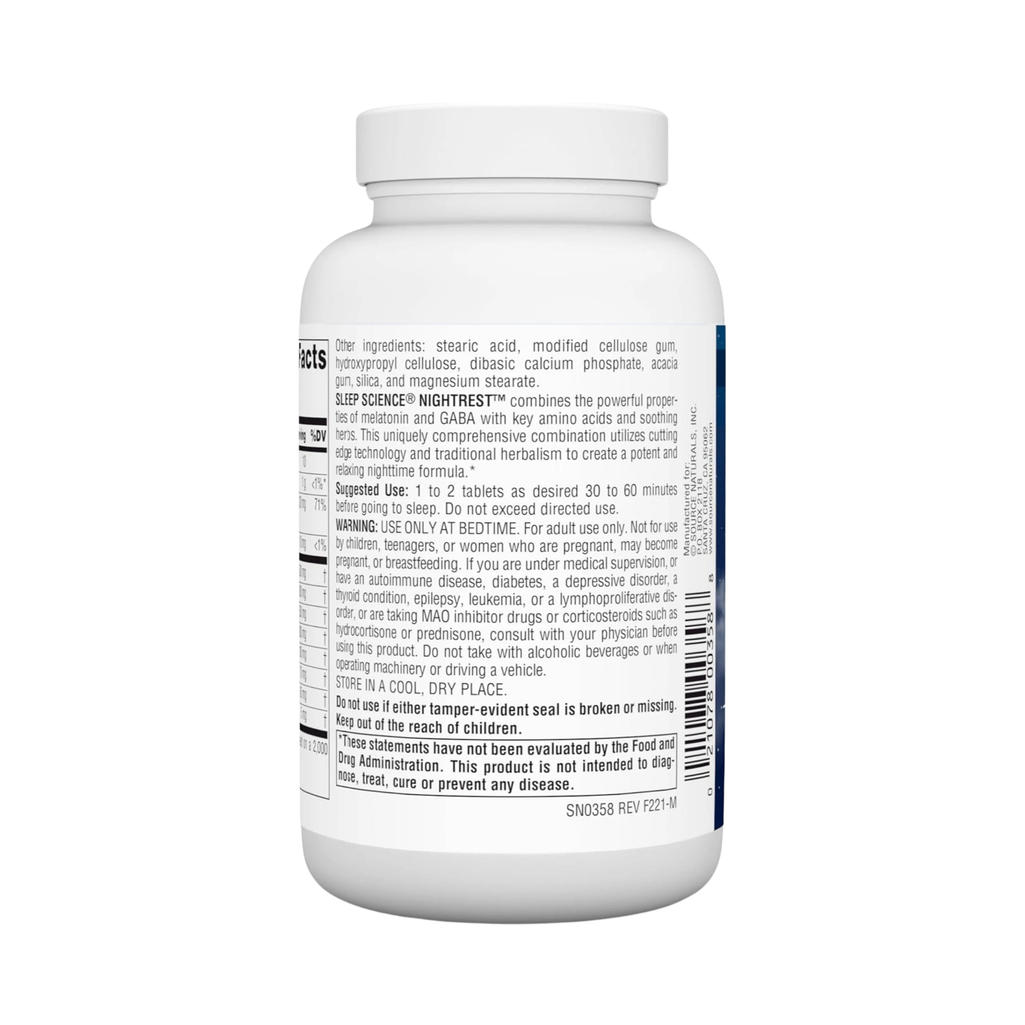 Source Naturals, Sleep Science NightRest, 100 Tablets